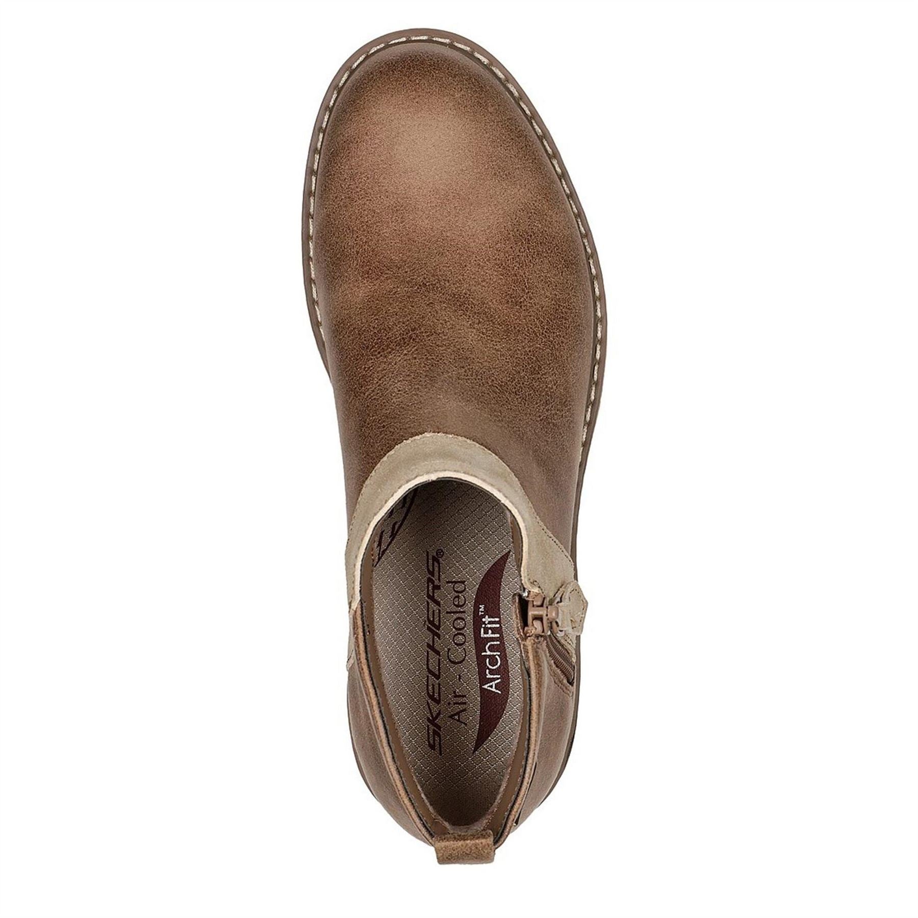 Skechers Arch Fit Ankle Boots with Side Zipper