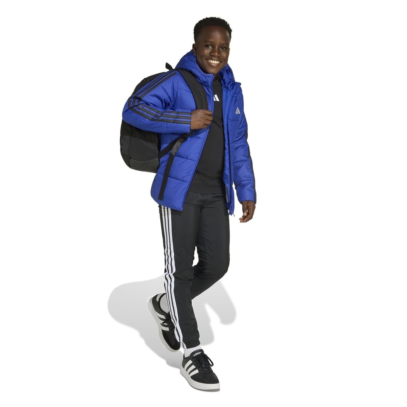 adidas Kids Essentials 3S Hooded Long Sleeve Puffer Jacket
