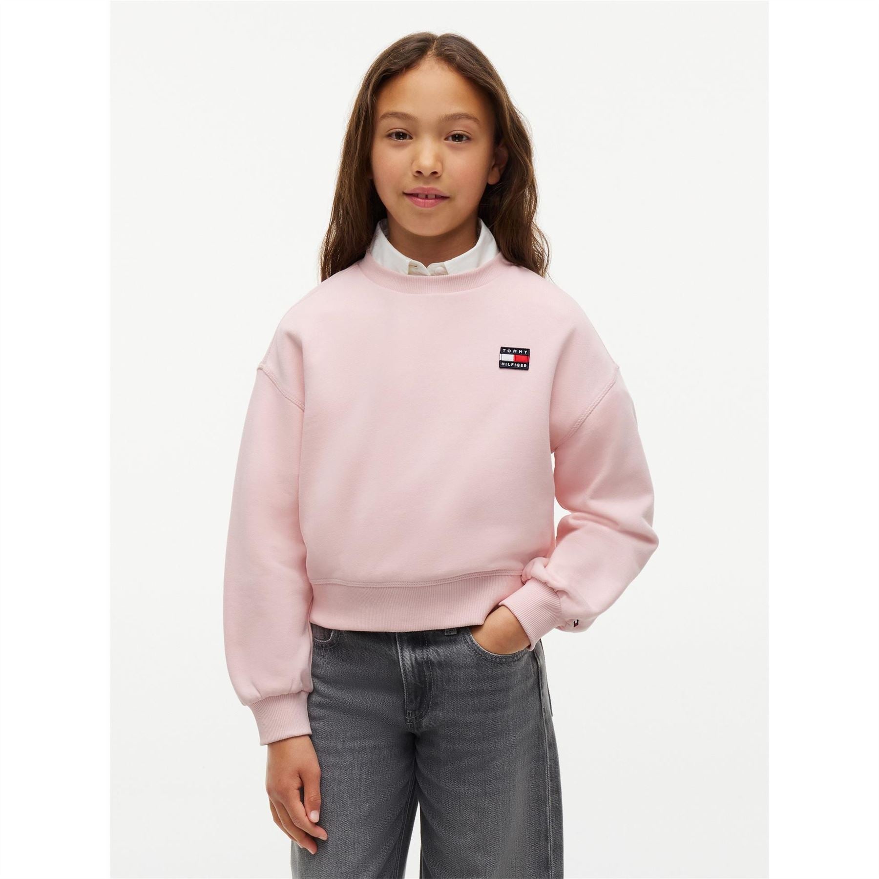 Tommy Hilfiger Flag Cotton Crew Neck Sweatshirt