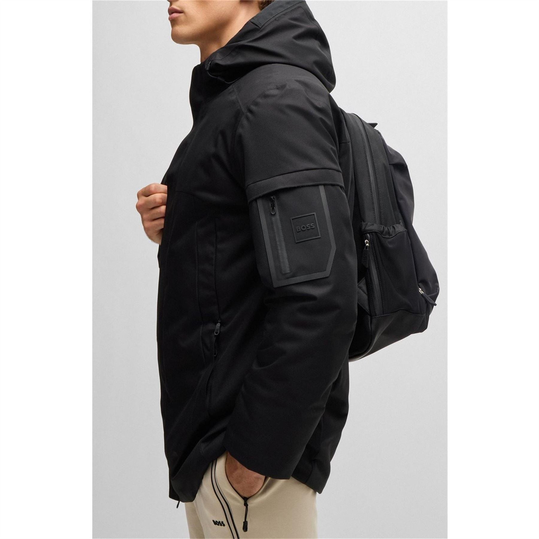 Boss Hooded Regular Fit Parka Coat