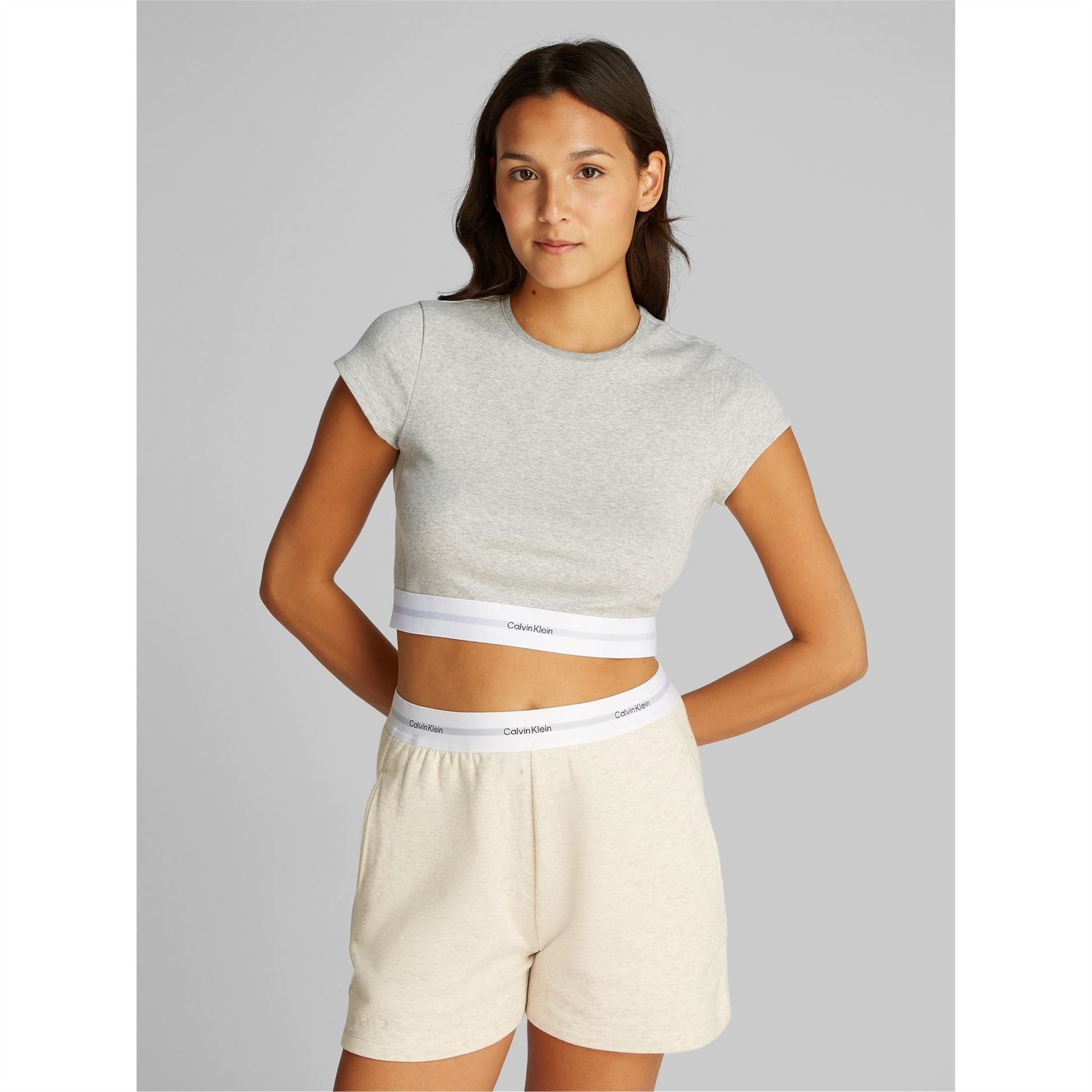 Calvin Klein Stretch Rib Crop T-Shirt