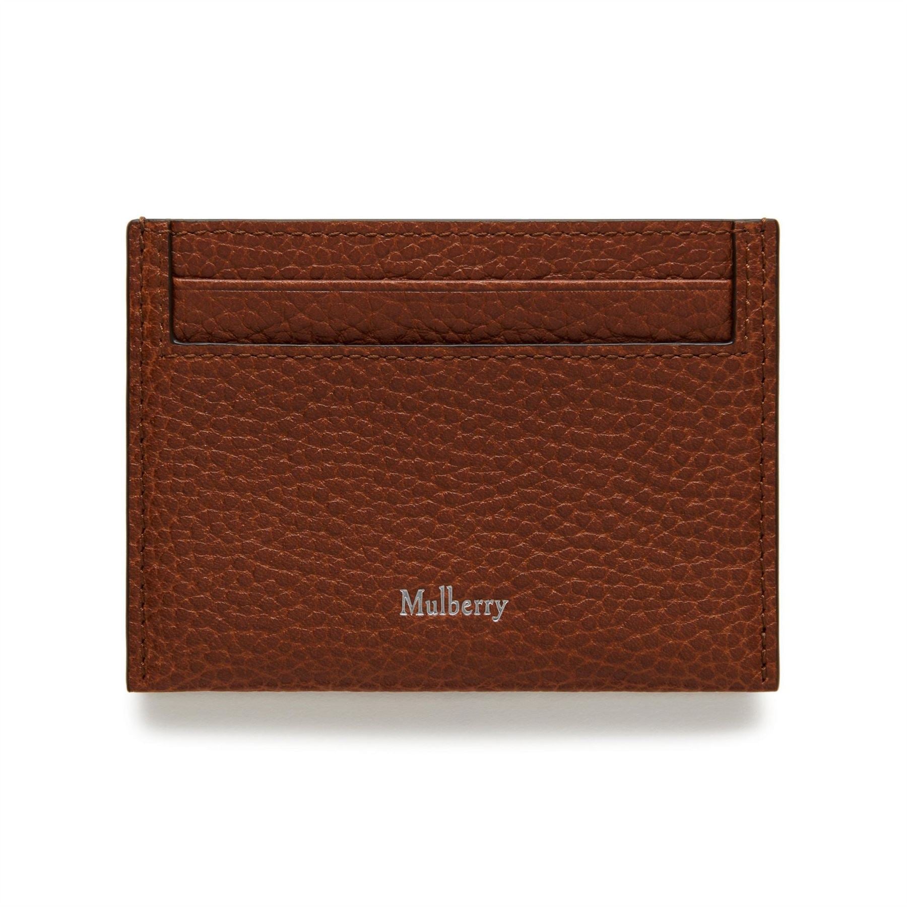 Mulberry Tone Leather Classic Grain Credit Card Slip