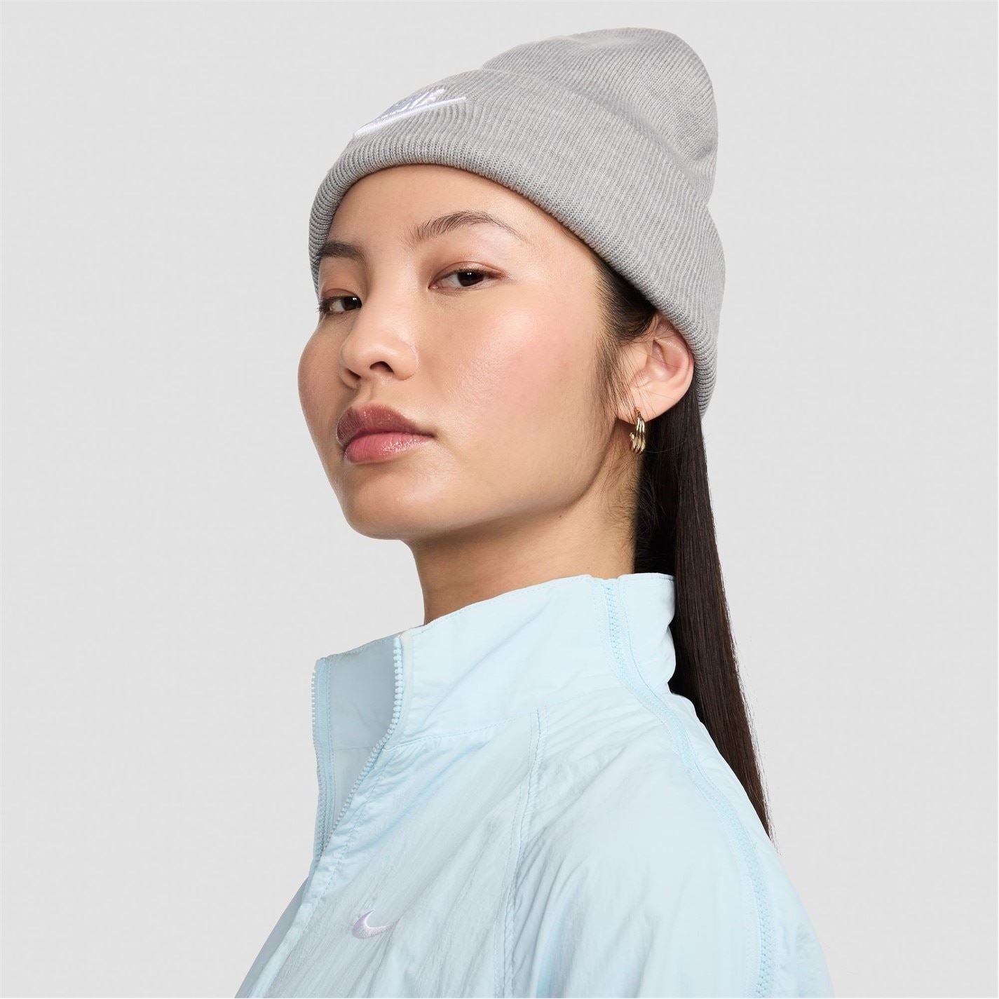 Nike Nsw Peak Wordmark Logo Adjustable Cuff Beanie