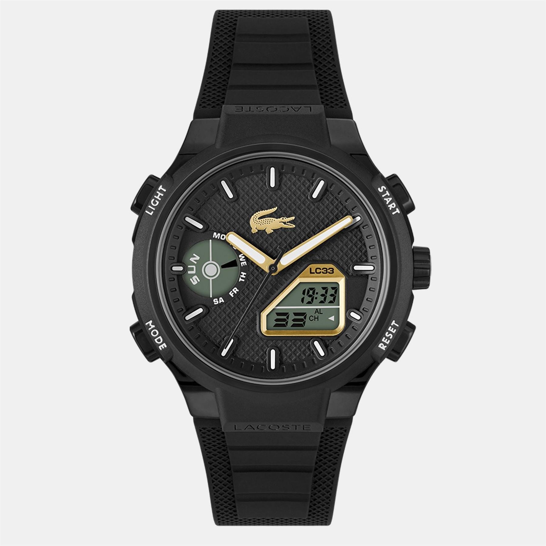 Lacoste Watches Mens Lc33 Silicone Strap Watch