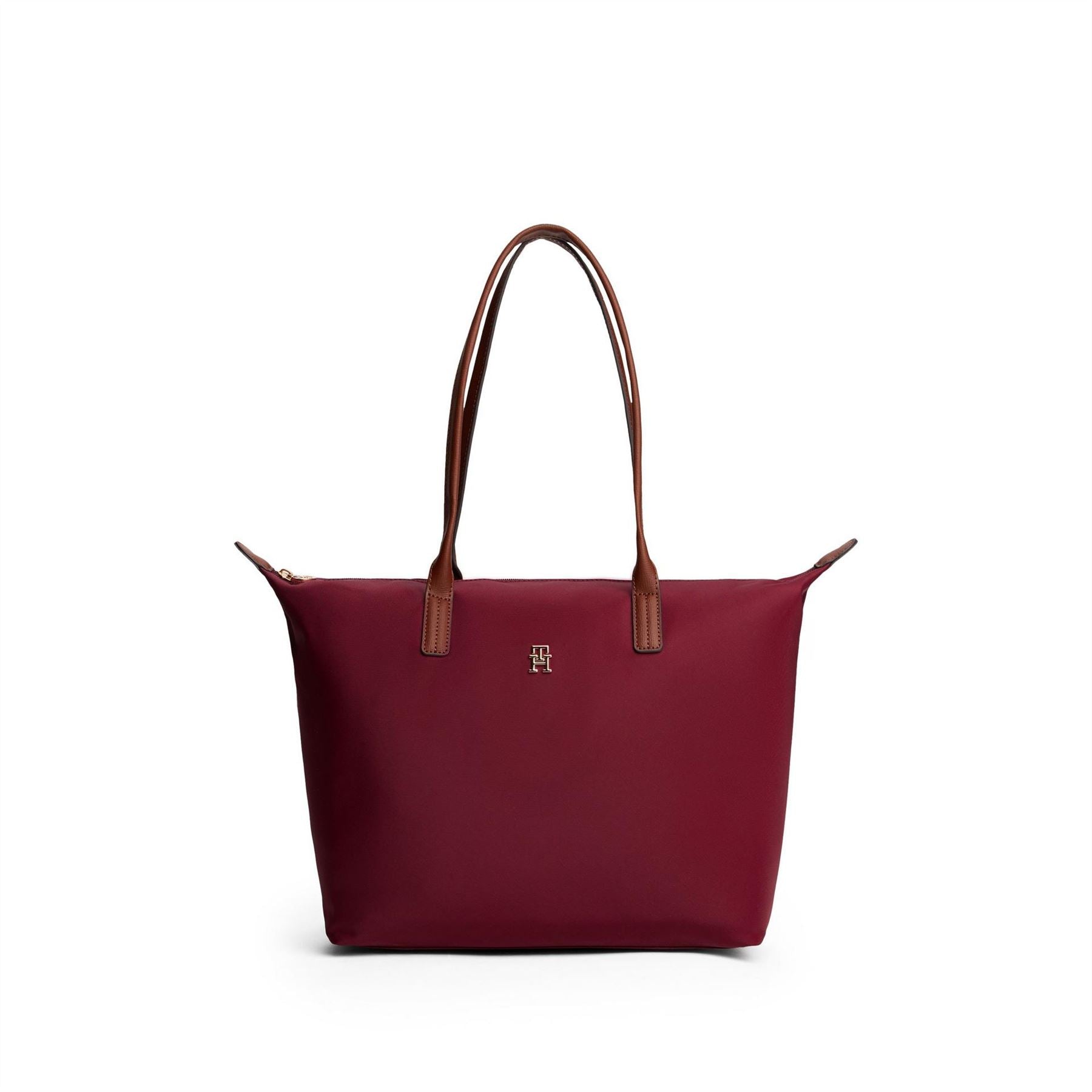Tommy Hilfiger Popette Trapezoid Shape Tote Bag with Gold Tone Hardware