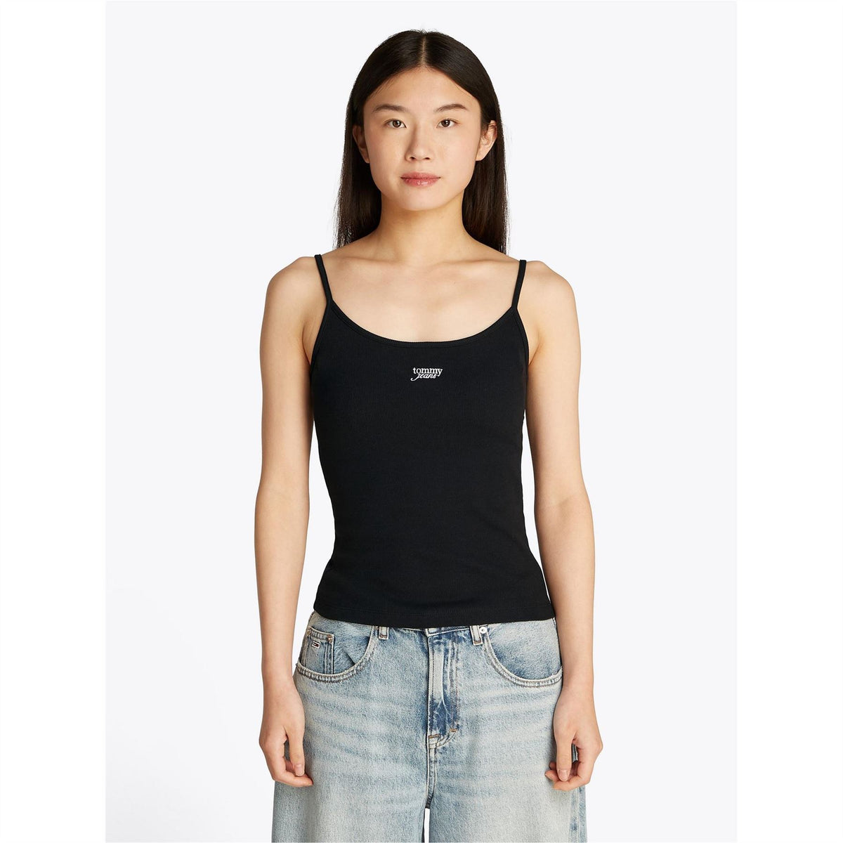Tommy Jeans Script Slim Fit Spaghetti Strap Tank