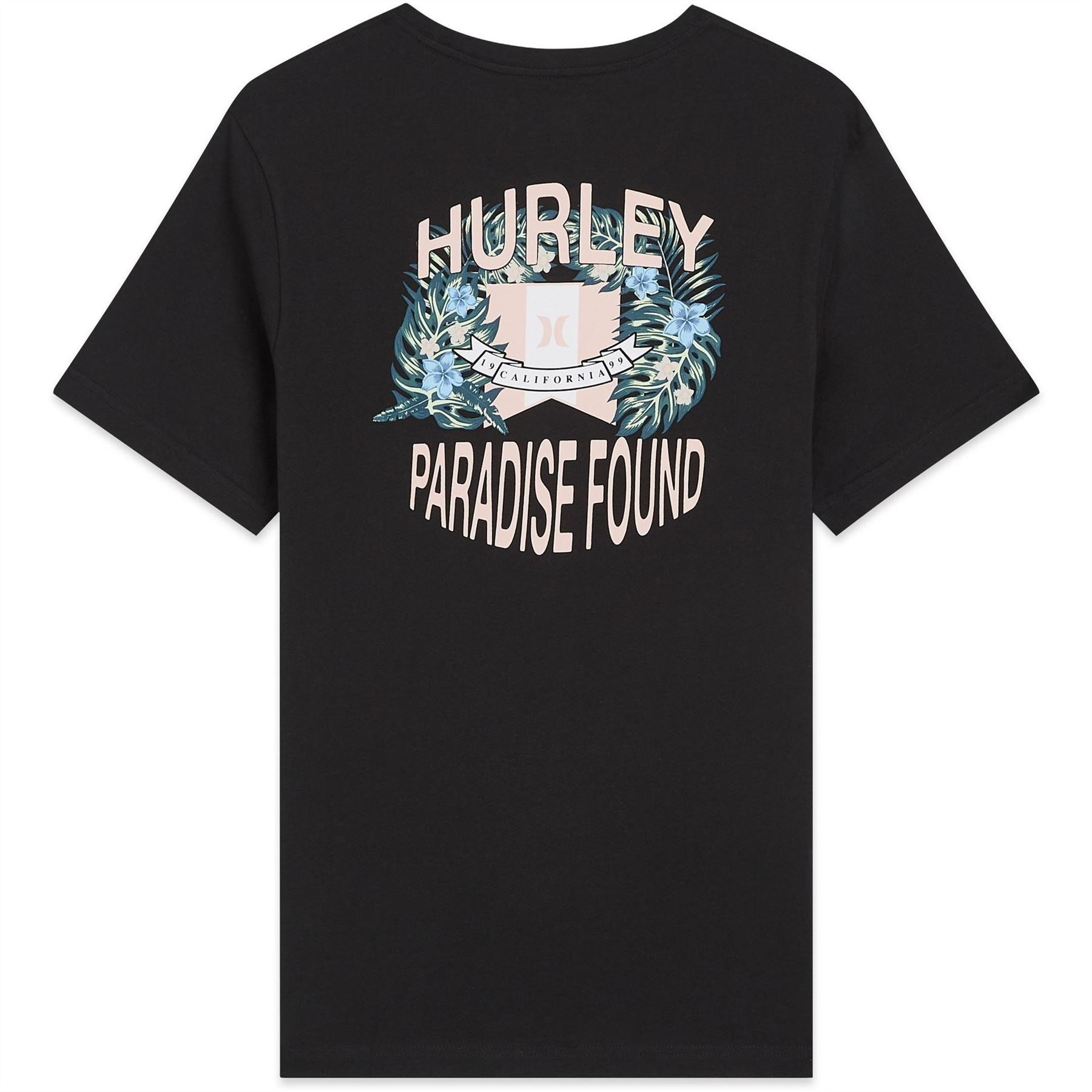 Hurley Paradise Printed Logo Crew Neck Short Sleeve T-Shirt