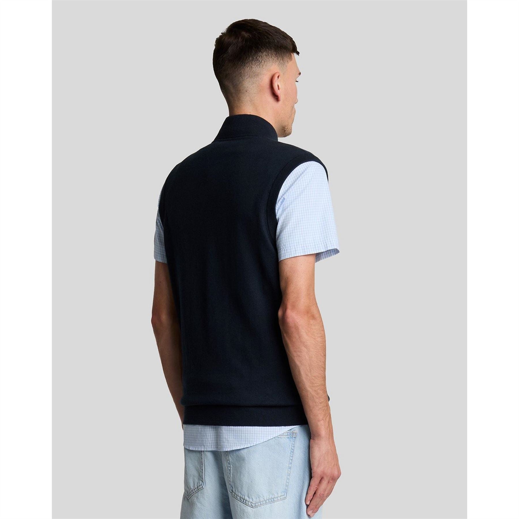 Lyle and Scott Zipped Knitted Sweater Vest