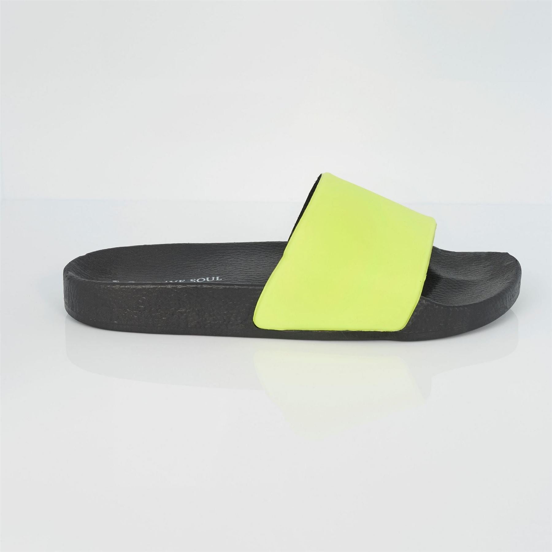 Brave Soul Mens Slider With Neon Strap