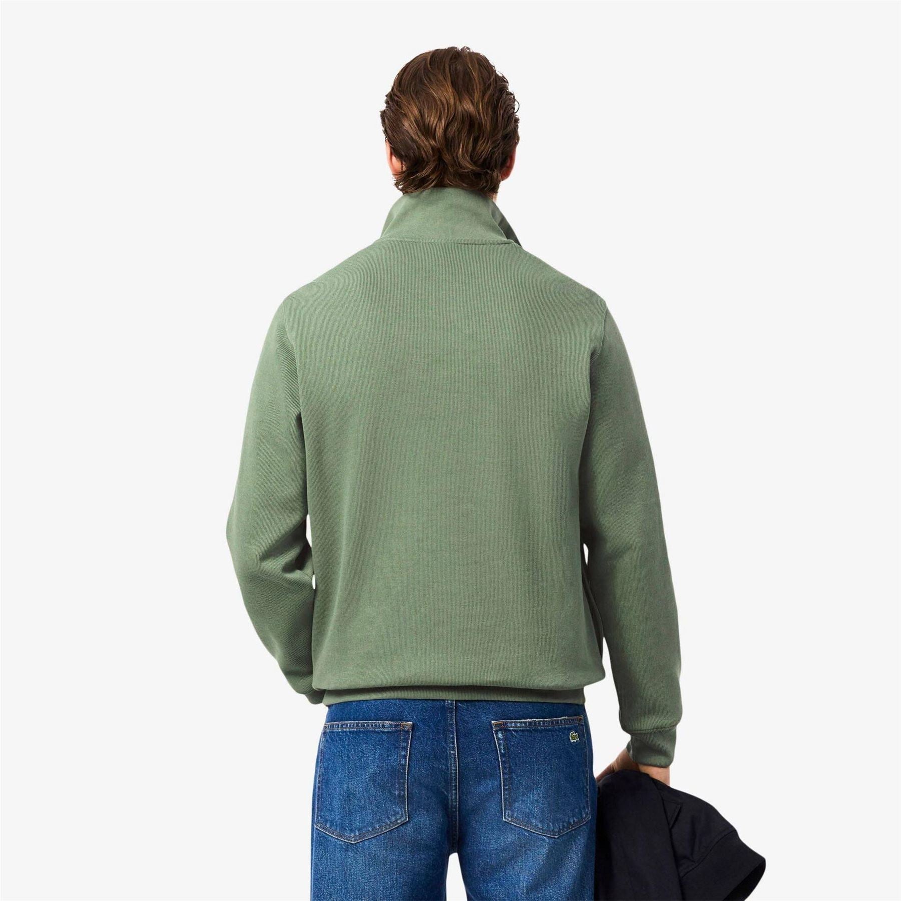 Lacoste Quarter Zip Fleece Top