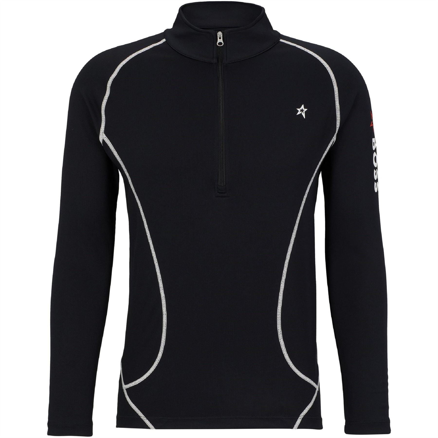 Boss Zip Neck Long Sleeve Sweatshirt