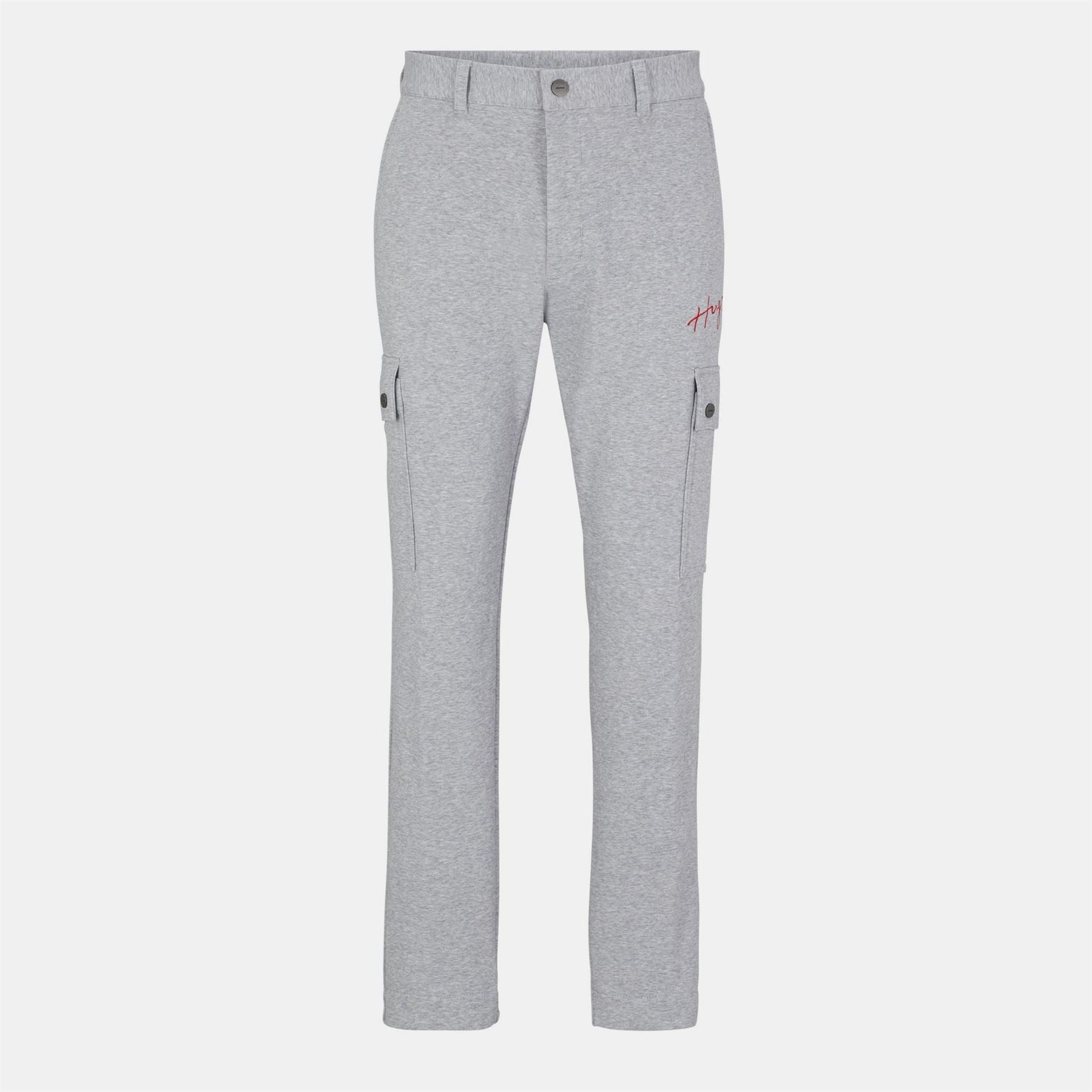 Hugo Glian232j Solid Patterned Slim Cargo Pants