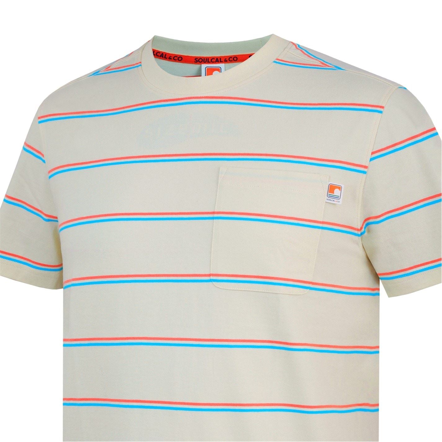 SoulCal Regular Fit Stripe Crew Neck T-Shirt