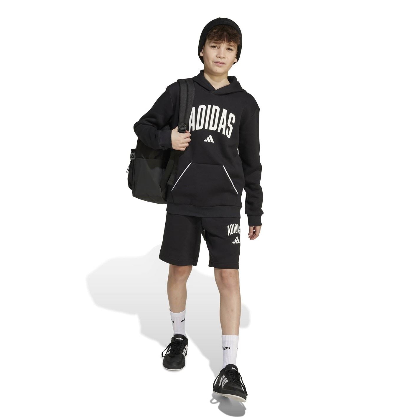 adidas Regular Fit Denim Bermuda Shorts with Bold Logo