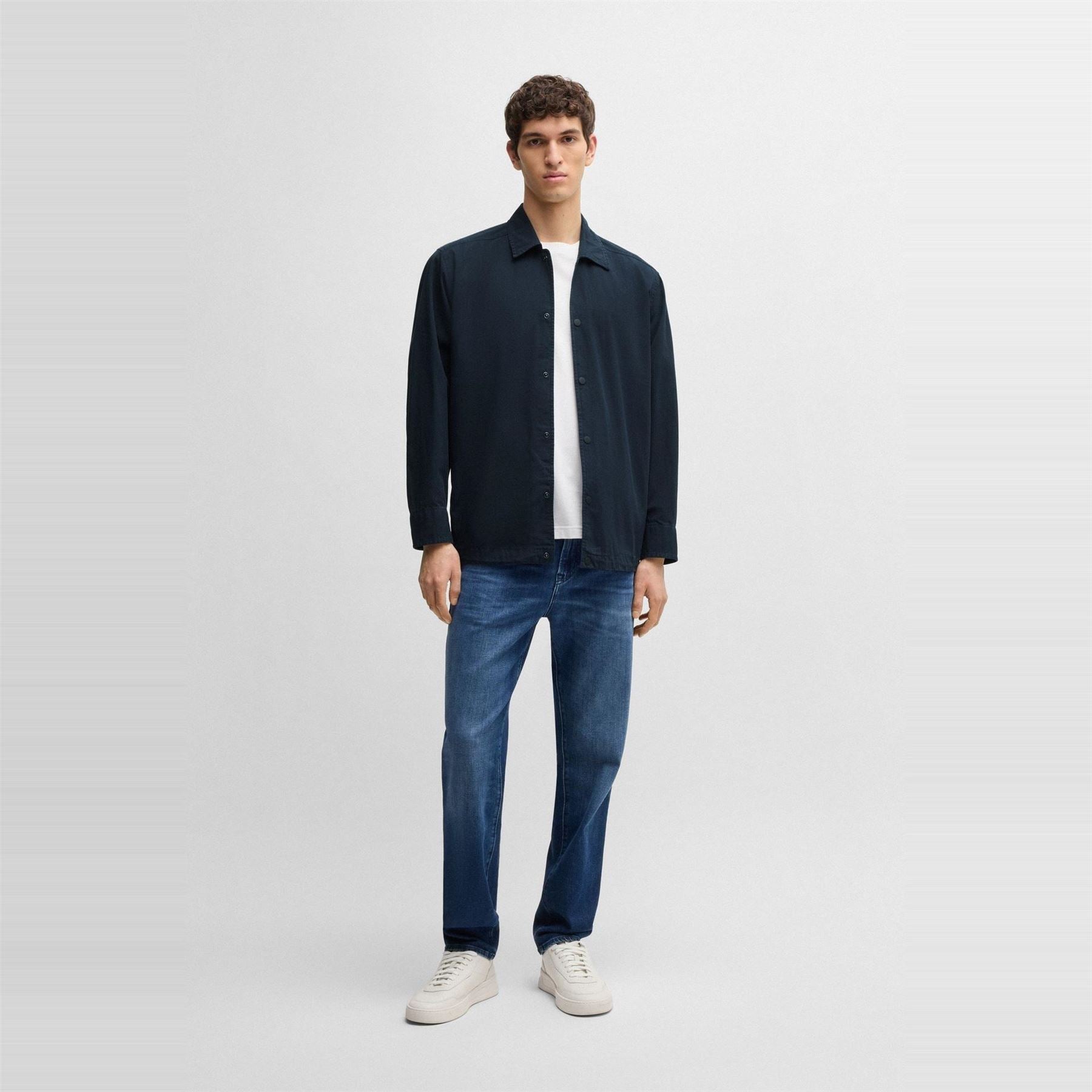 Boss Labib Cotton Long Sleeve Water Resistant Overshirt