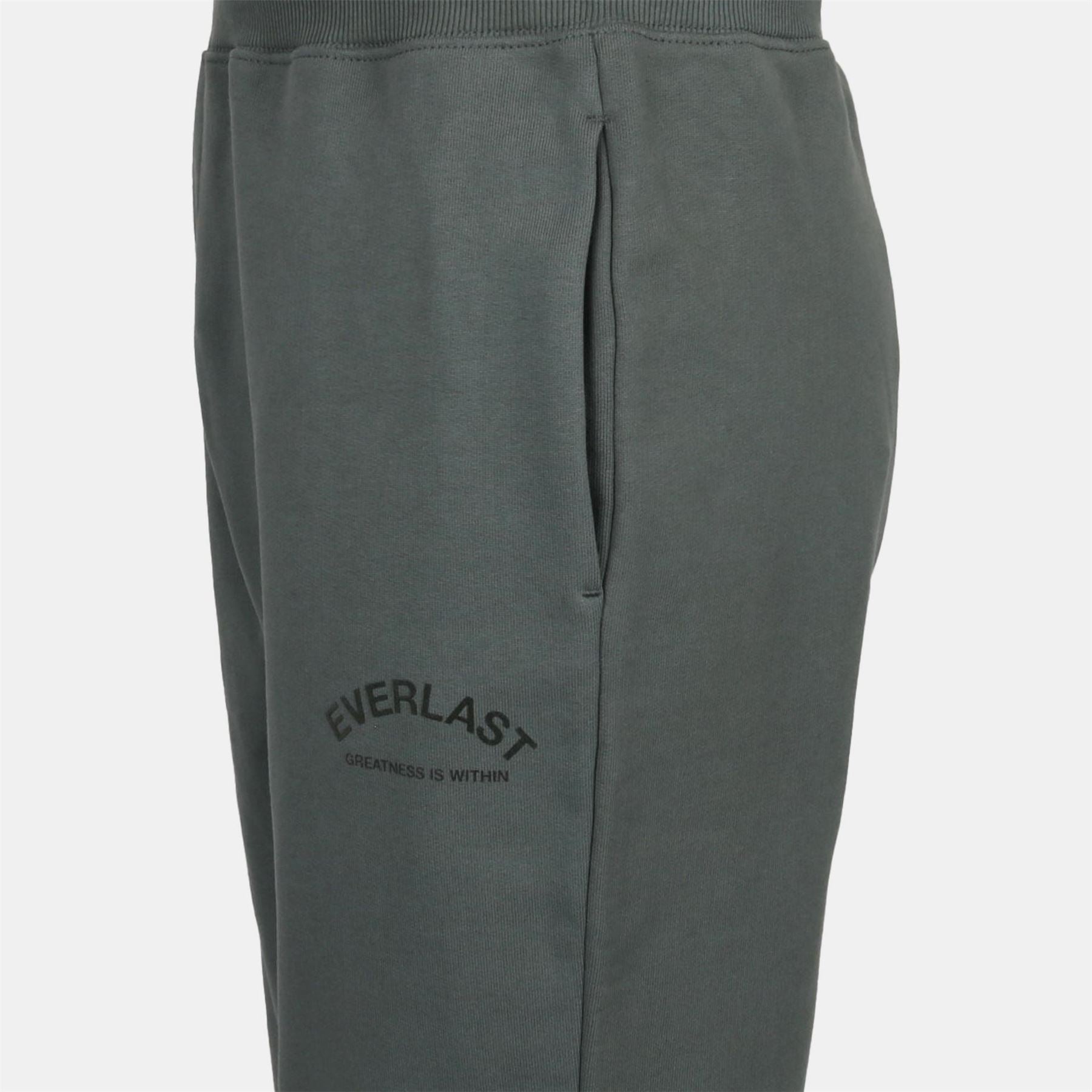 Everlast High Waisted Cotton Fleece Ribbed Cuffs Joggers