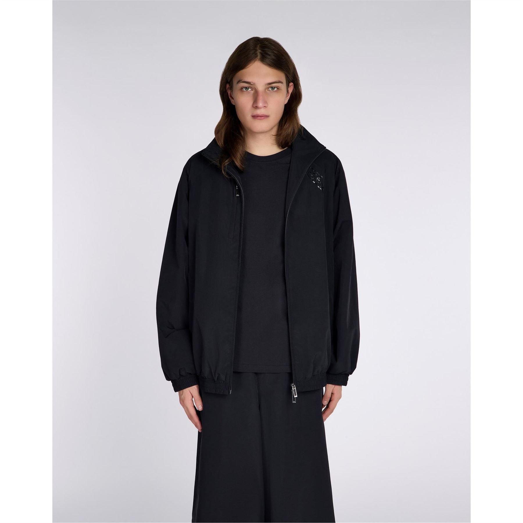 No Fear Athletic Funnel Neck High Collar Long Sleeve Track Top