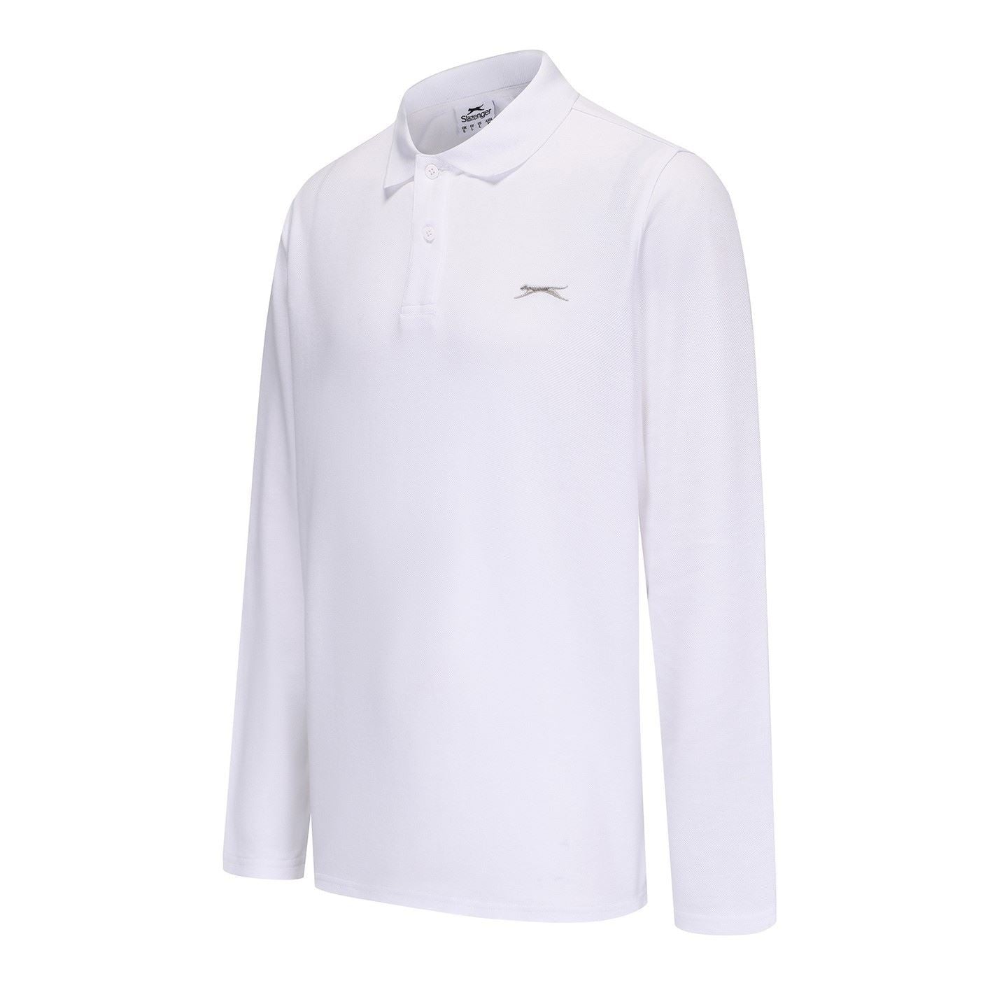 Slazenger Mens Long Sleeve Plain Polo