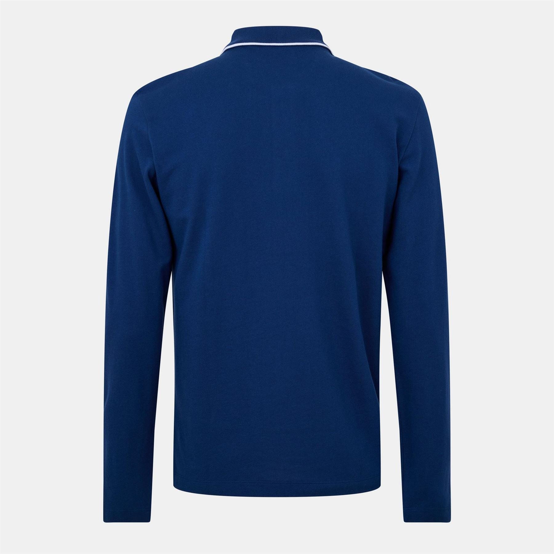 Hugo HUGO Derriko Long Sleeve Polo Shirt with Logo Detail