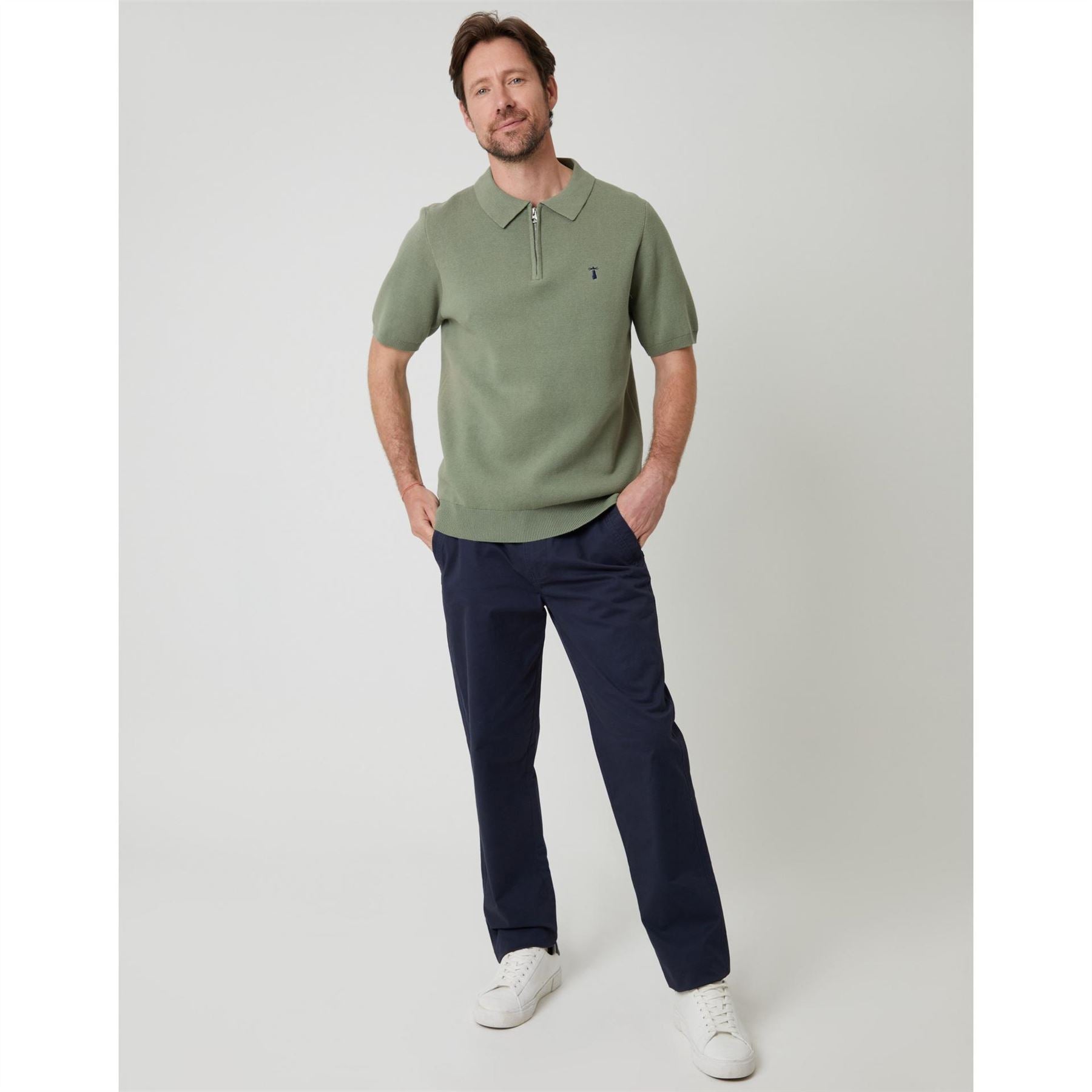 Saltwell Zip Neck Regular Fit Polo Shirt