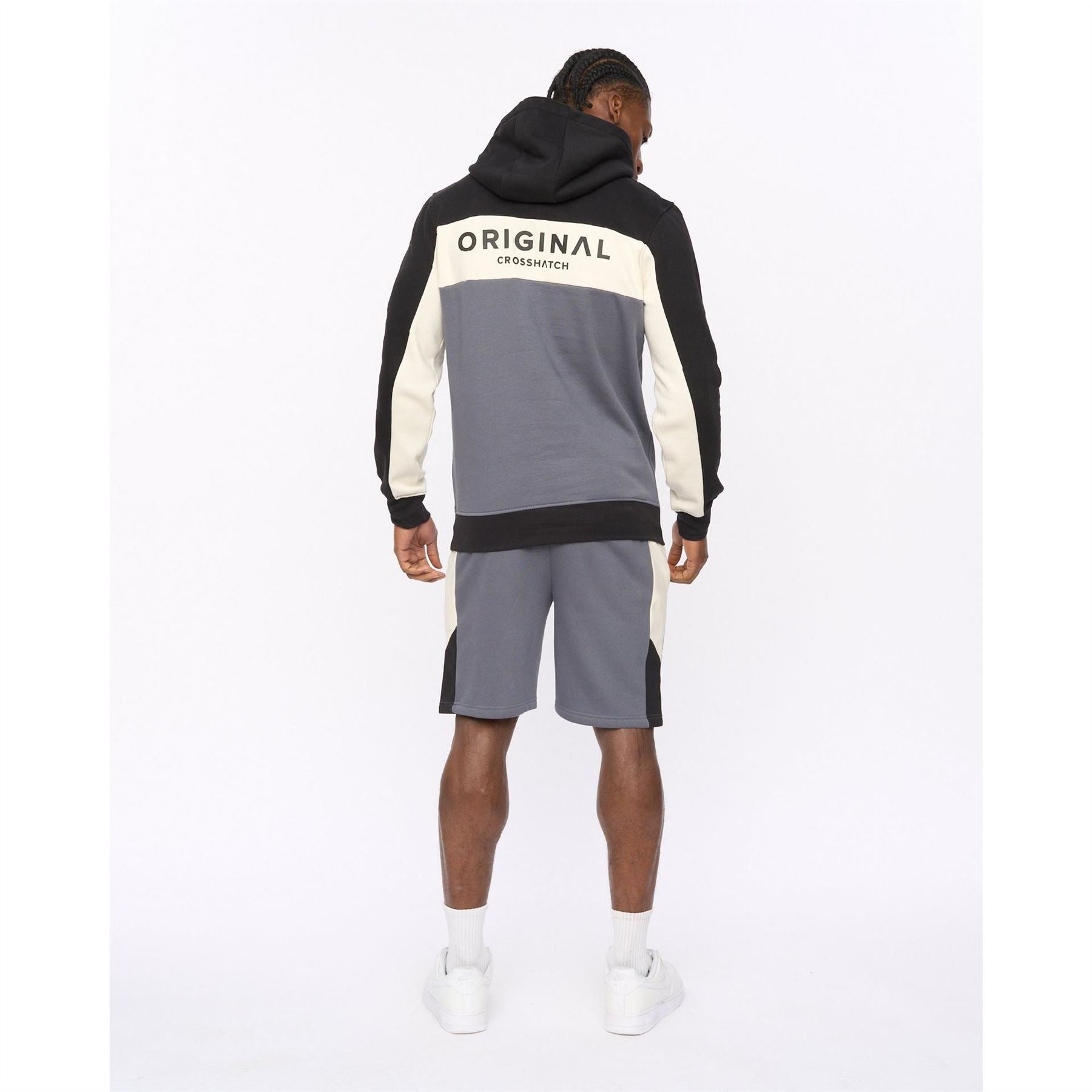 Crosshatch Castlebay Hooded Neck Kangaroo Pocket Sweatshirt