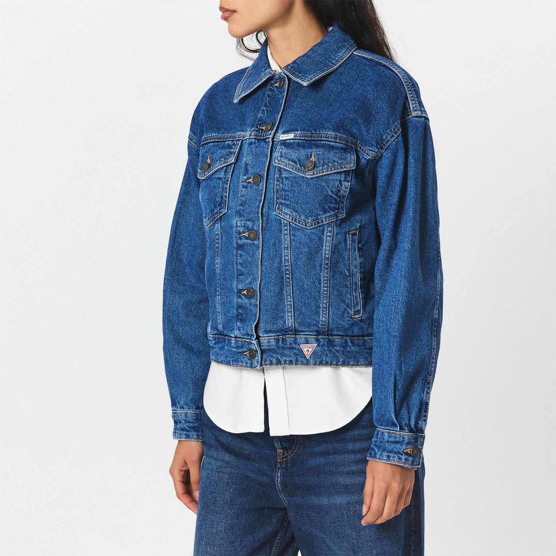 Guess Oversized Short Denim Jacket