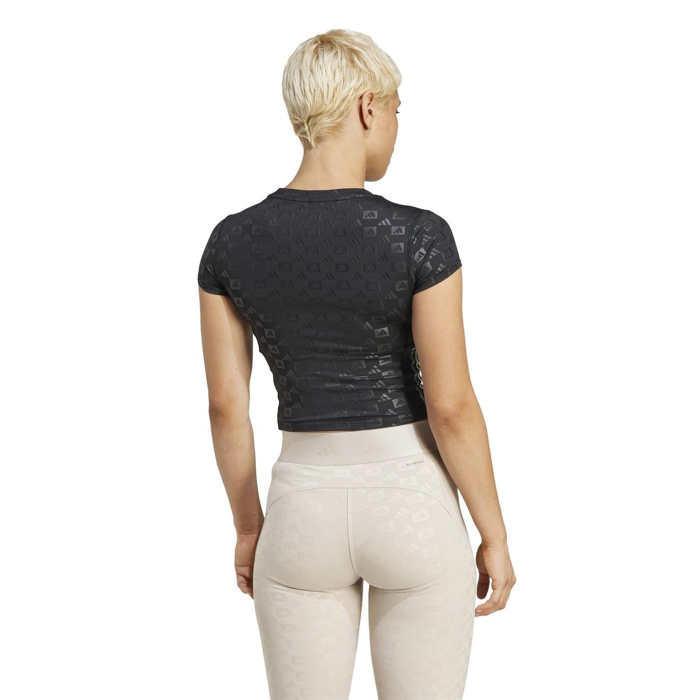 adidas Womens Hyperglam Training Emboss T-Shirt