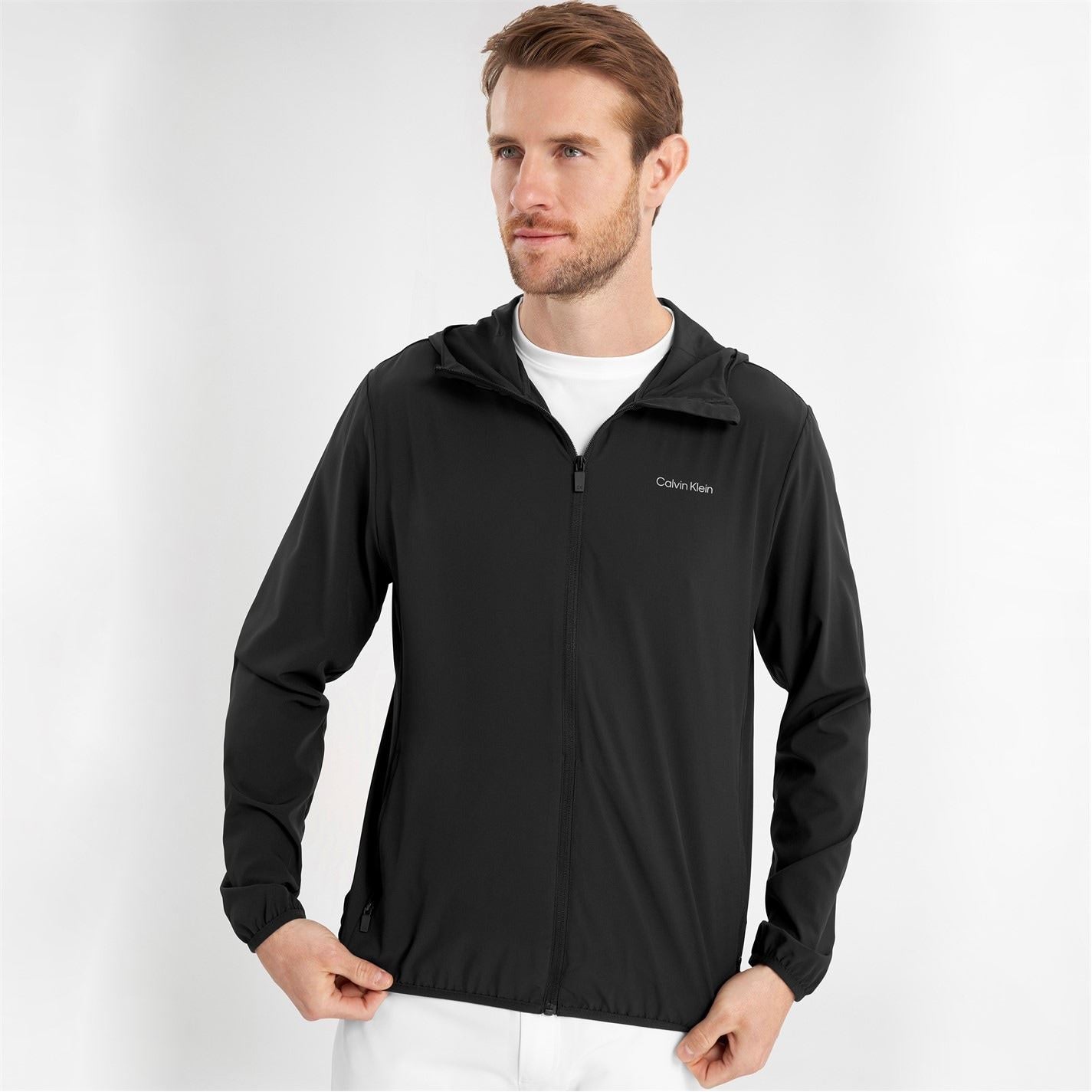Calvin Klein Golf Hooded Performance Jacket with Elasticated Cuff