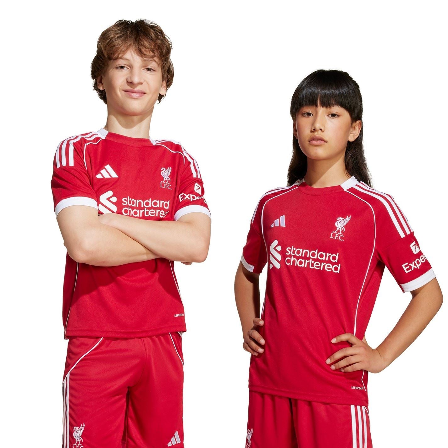 adidas Liverpool Home Shirt 2025 2026 Juniors