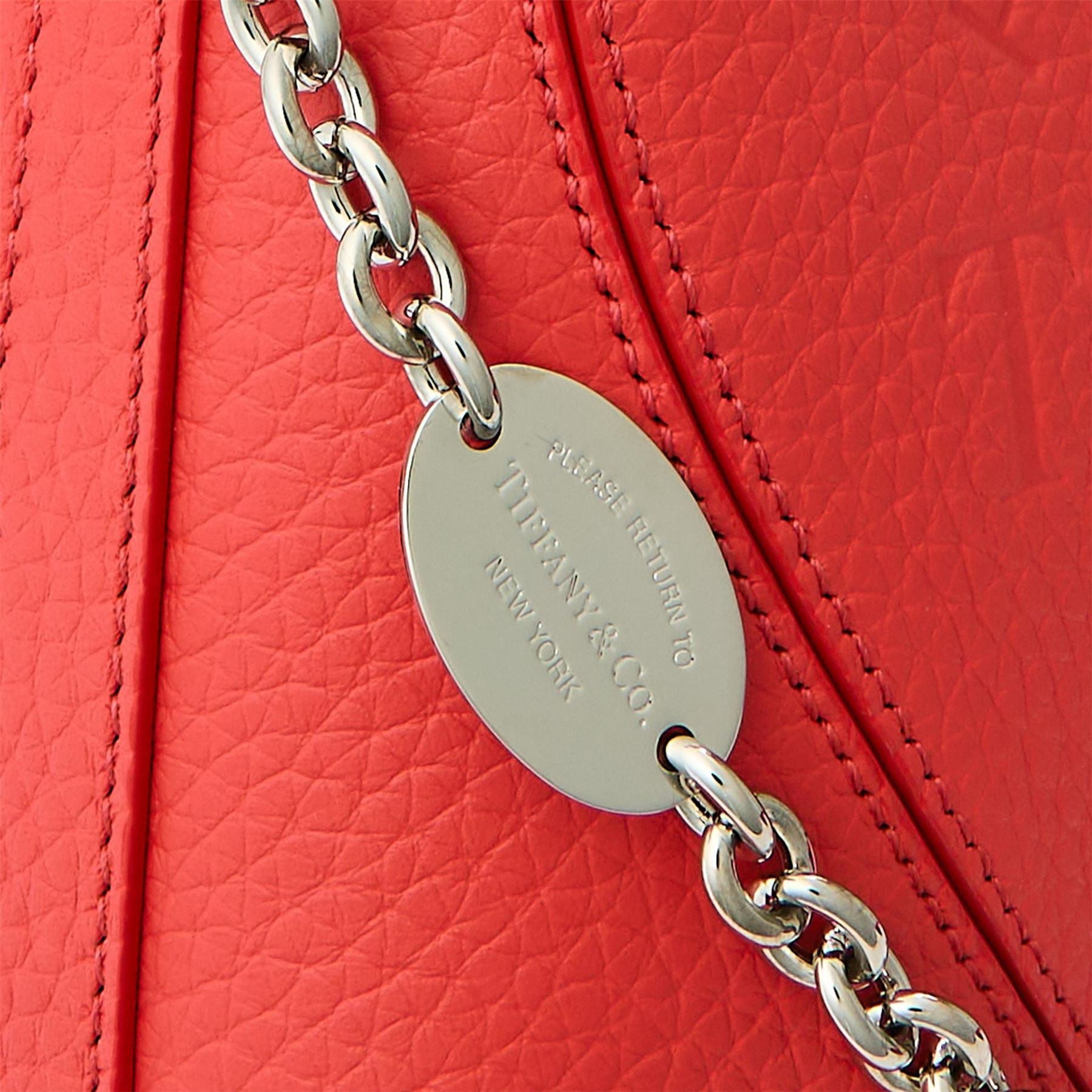 Tiffany Hibiscus Tote Bag with Chain