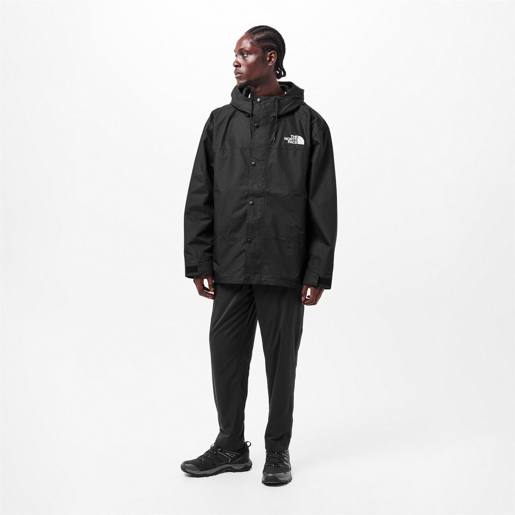 The North Face North Face Reign On Hooded Snap Button Color Block Rain Jacket
