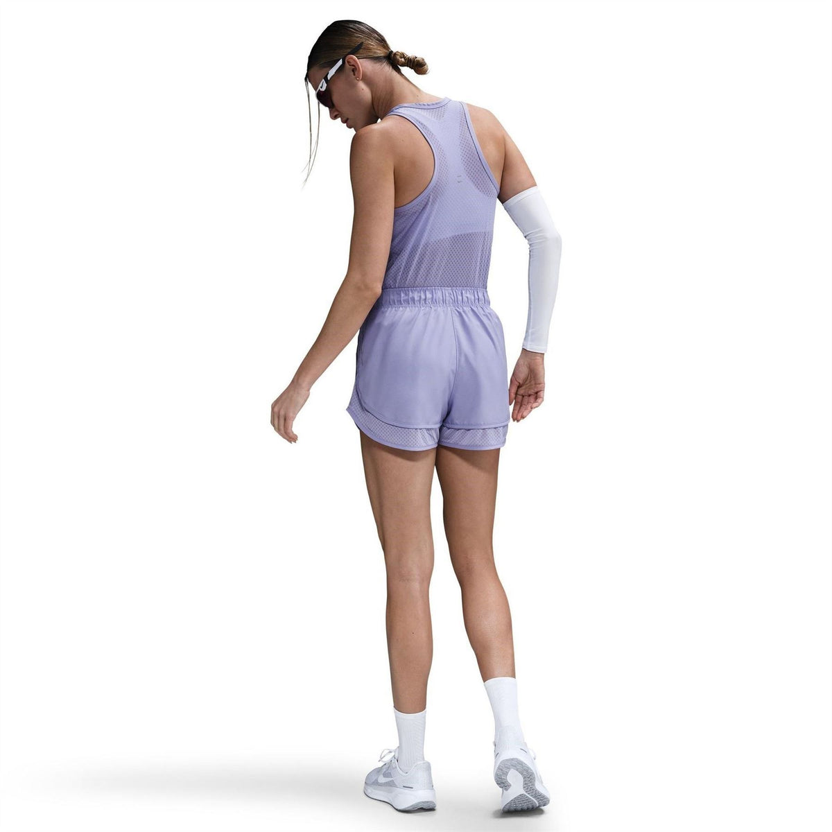 Nike Womens Tempo Dri Fit Mid Rise Brief Lined Running Shorts