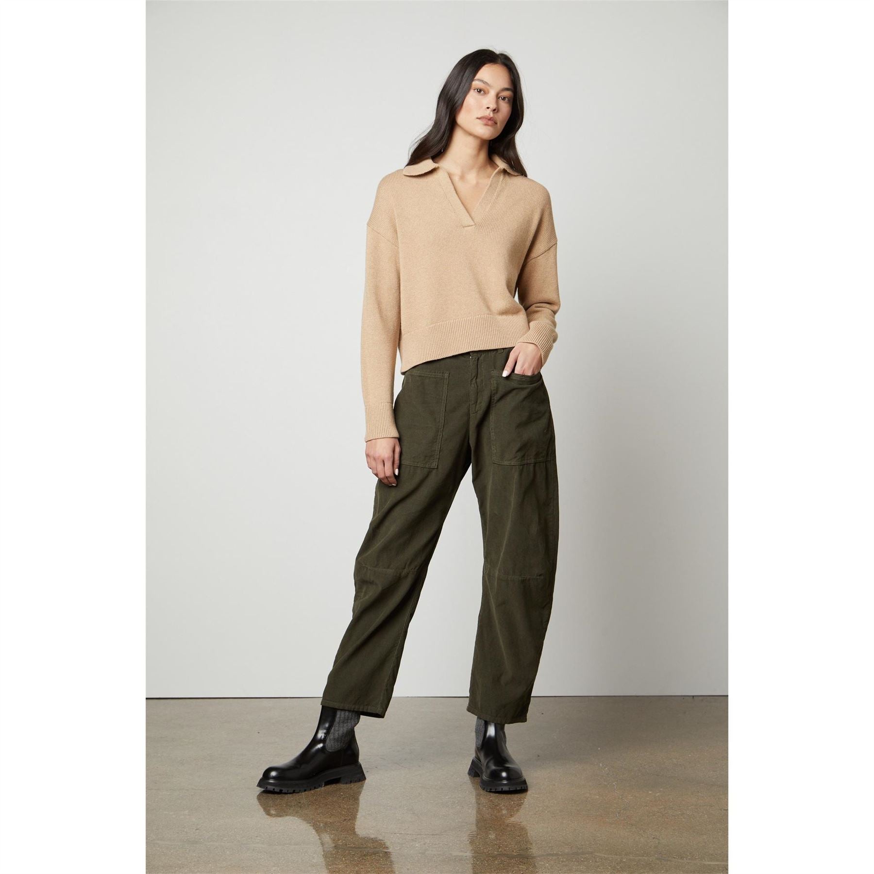 Velvet by Graham and Spencer Regular Fit Drop Shoulder Sweater