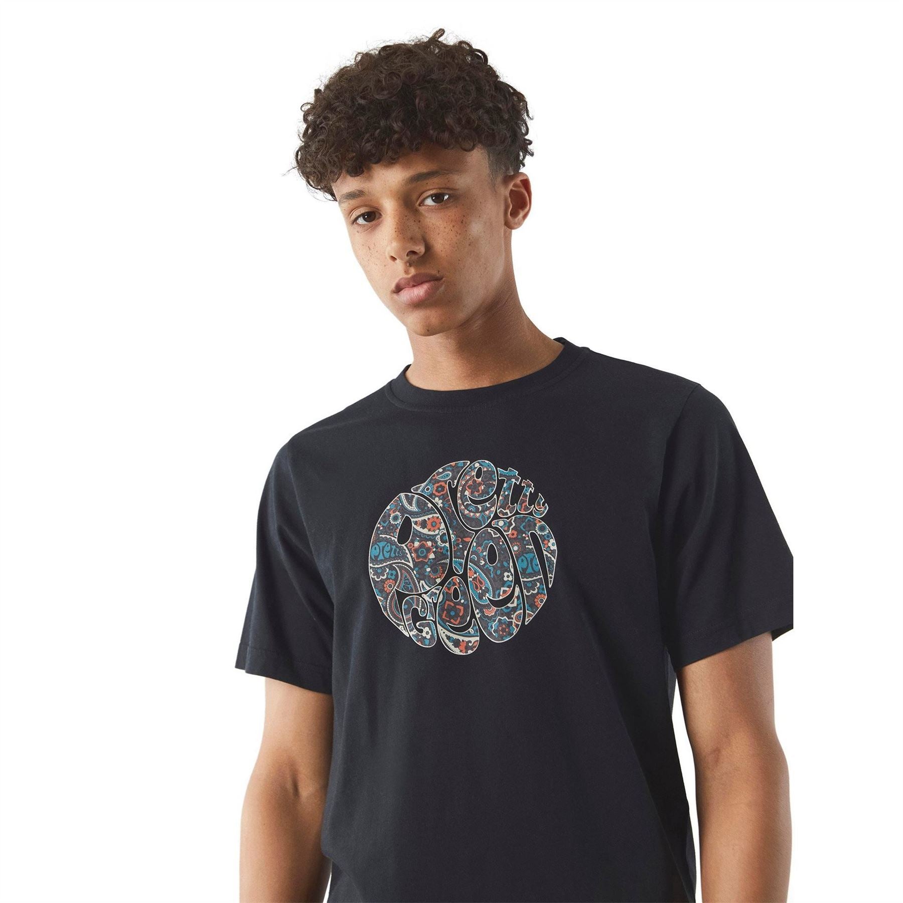 Pretty Green Wonderwall Logo Crew Neck Regular Fit T-Shirt