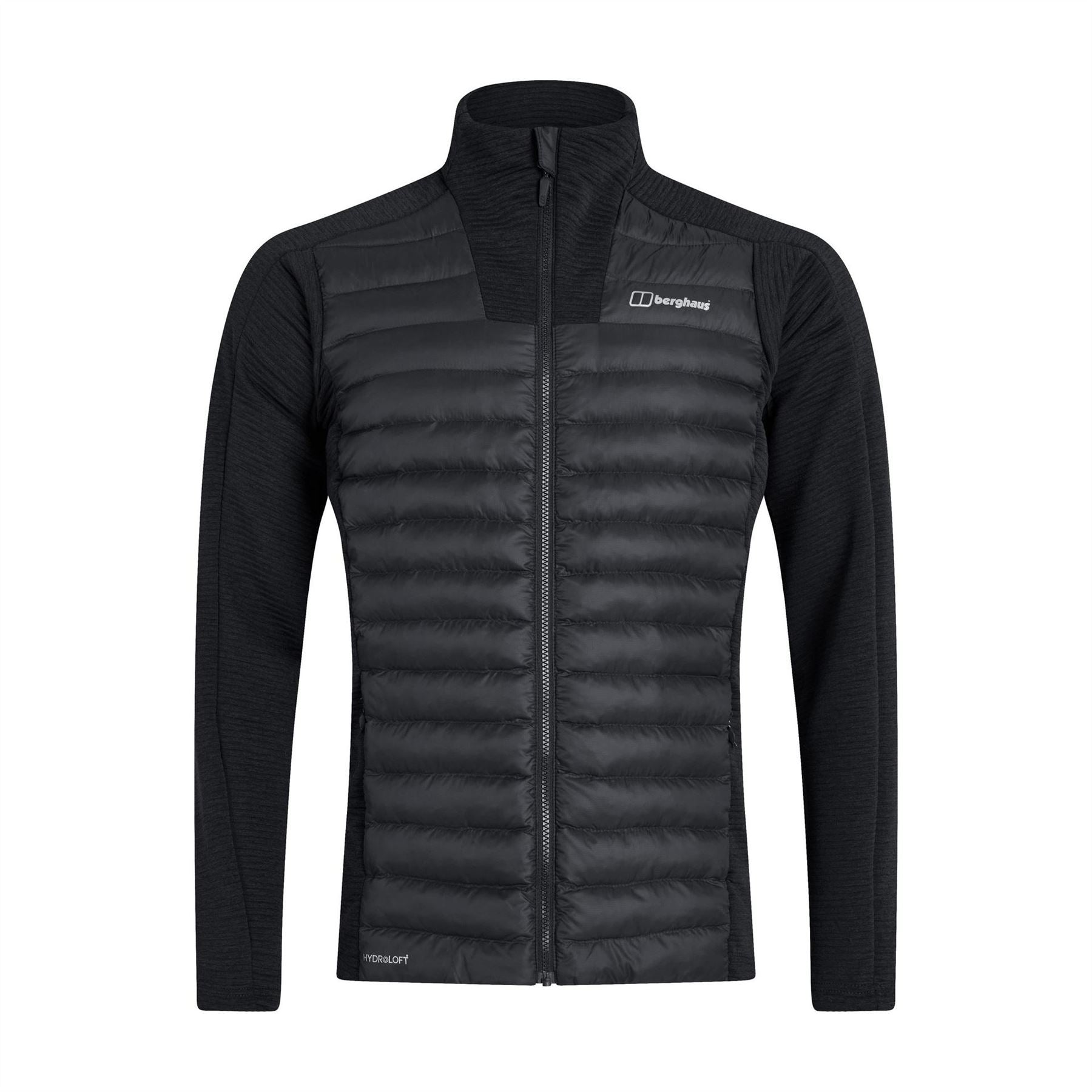 Berghaus Hottar Hybrid Windproof DWR Funnel Neck Short Puffer Jacket