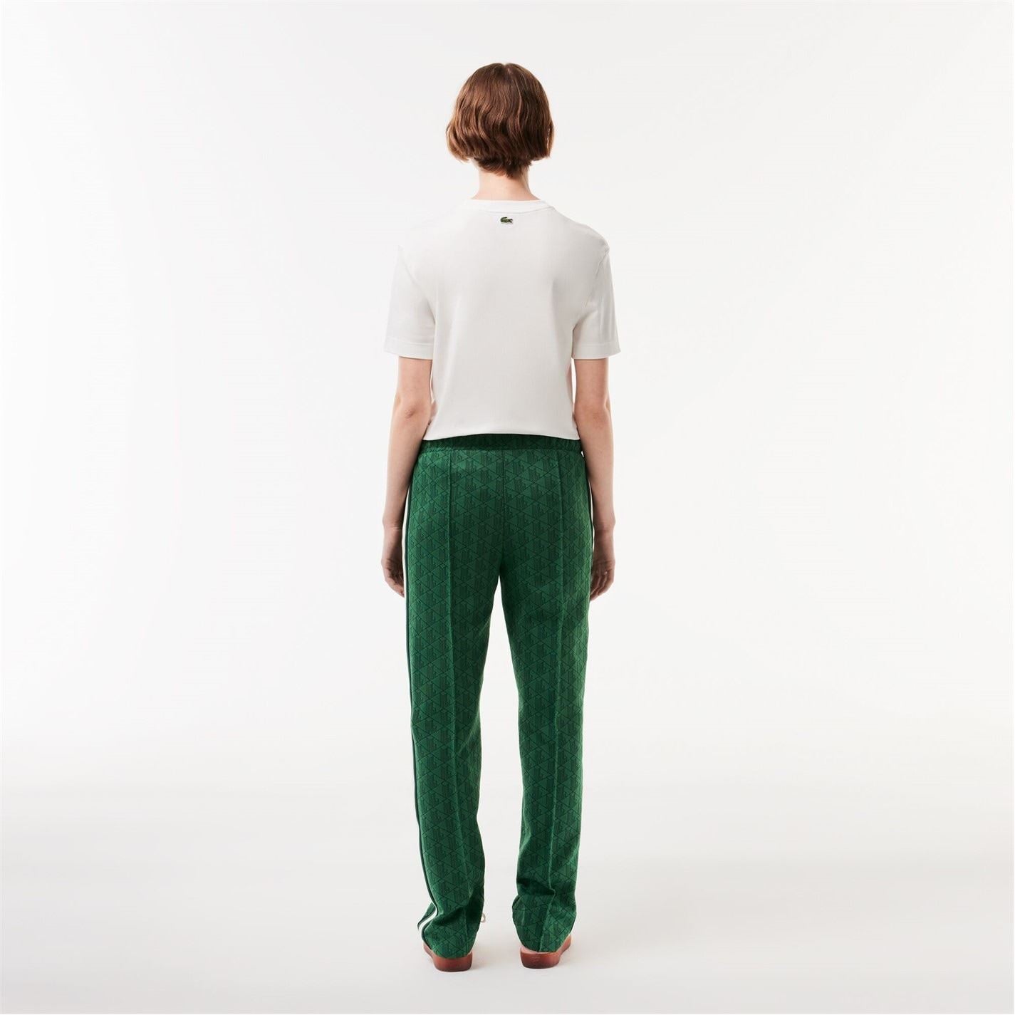 Lacoste Geometric Patterned Side Stripes Track Pants