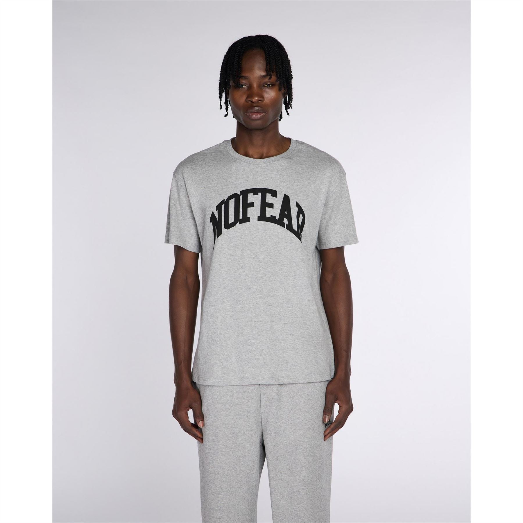 No Fear Logo Print Crew Neck Short Sleeve T-Shirt
