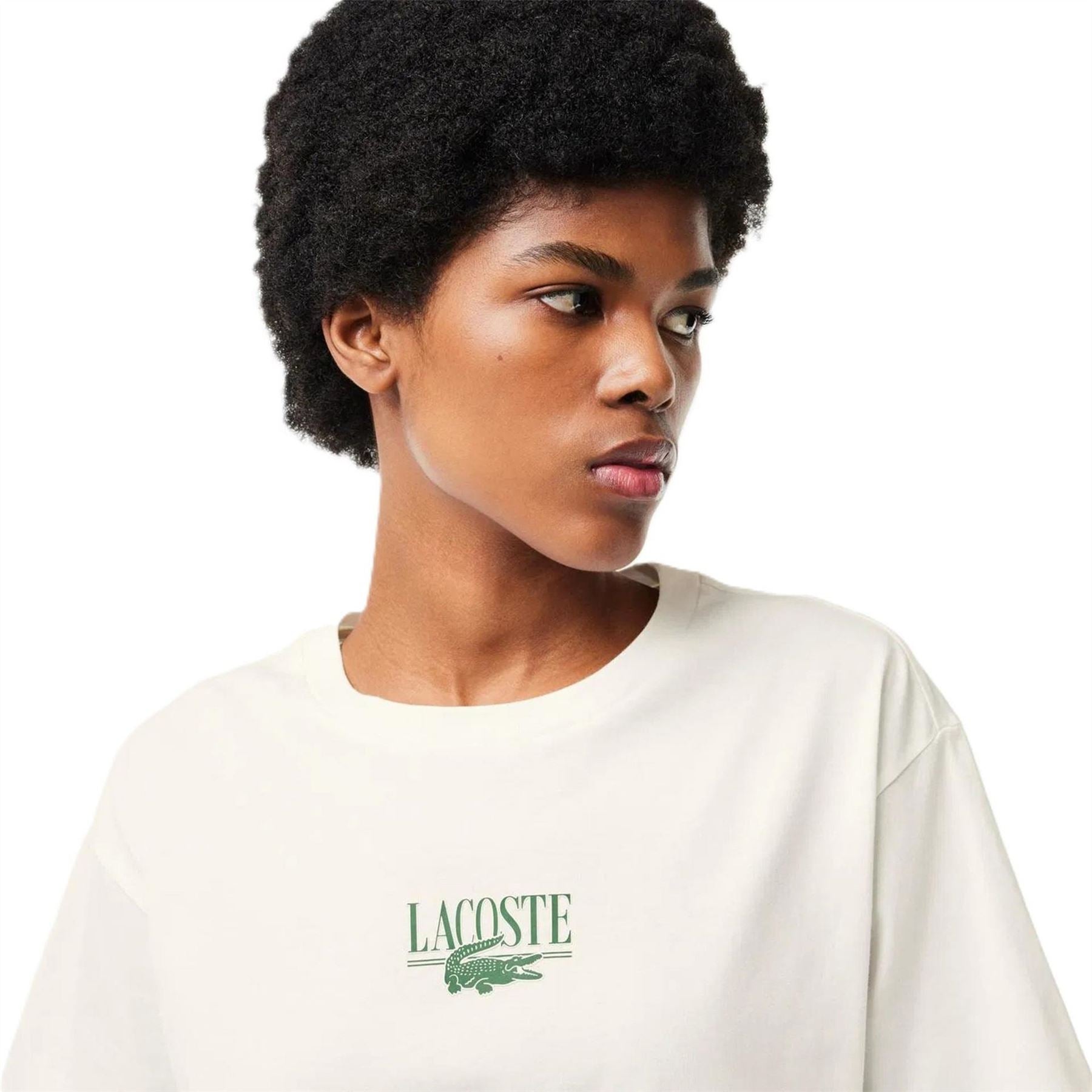 Lacoste Lettering Crew Neck Regular Fit T-Shirt