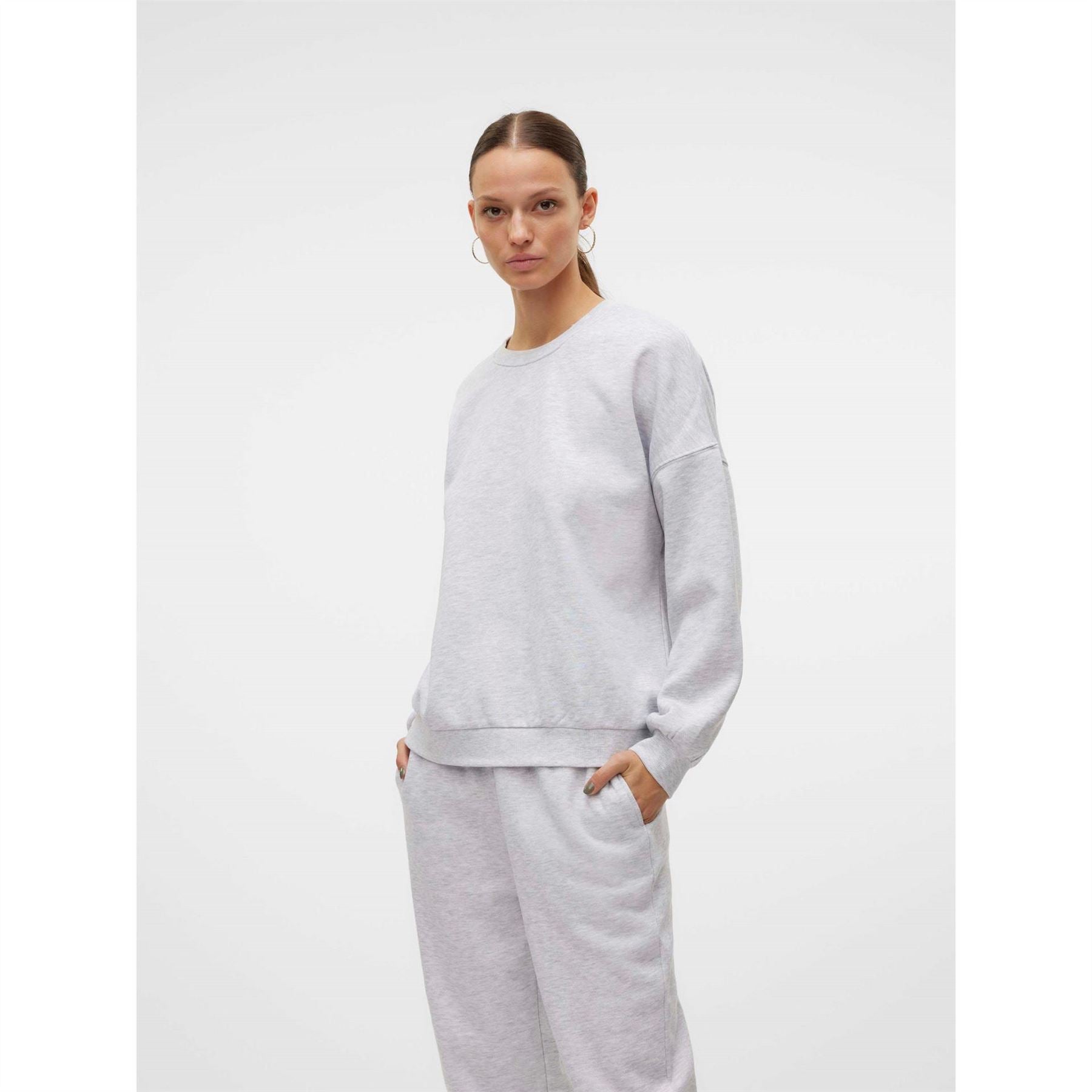 Vero Moda Crew Neck Drop Shoulder Long Sleeve Sweater