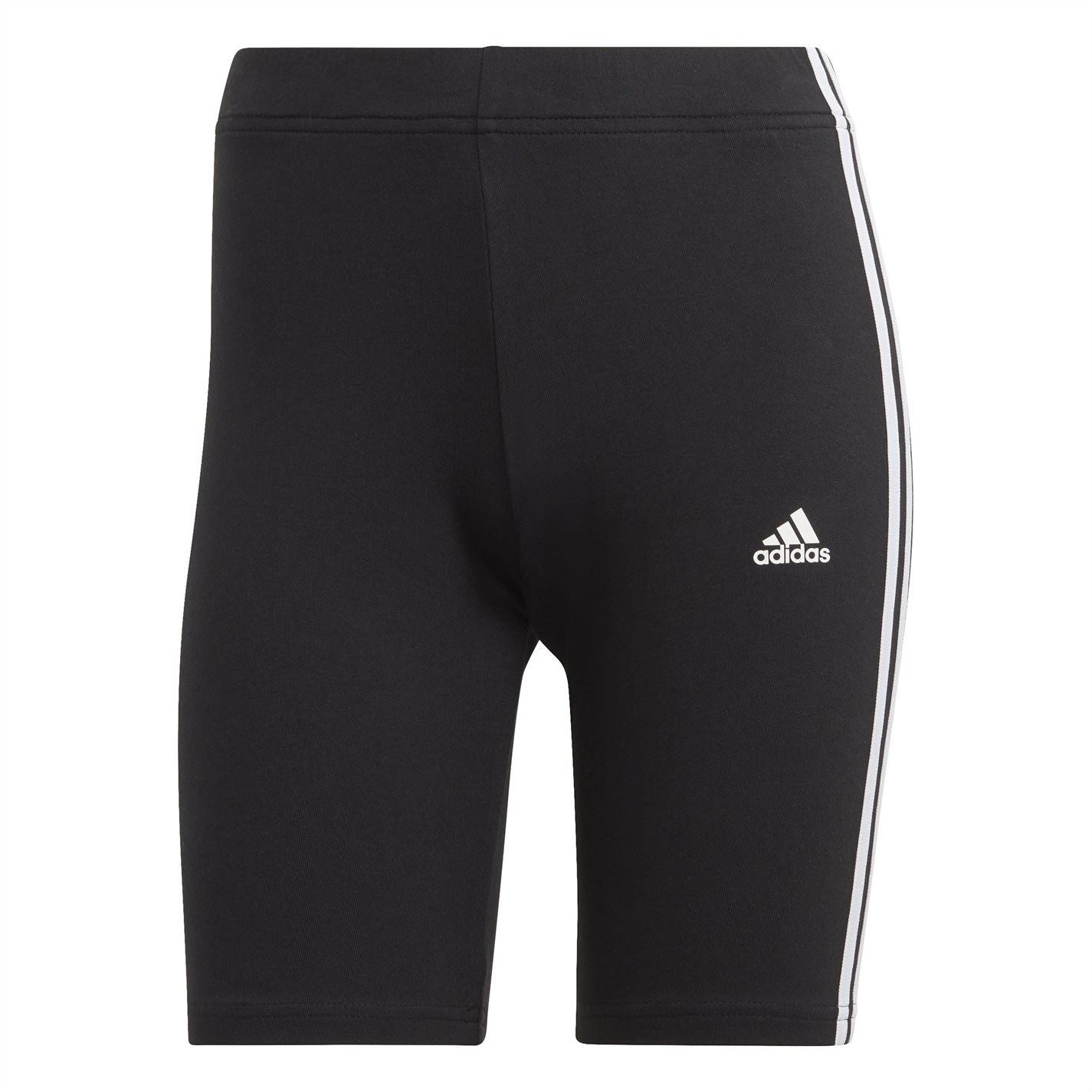 adidas Womens Essentials 3 Stripe Biker Shorts