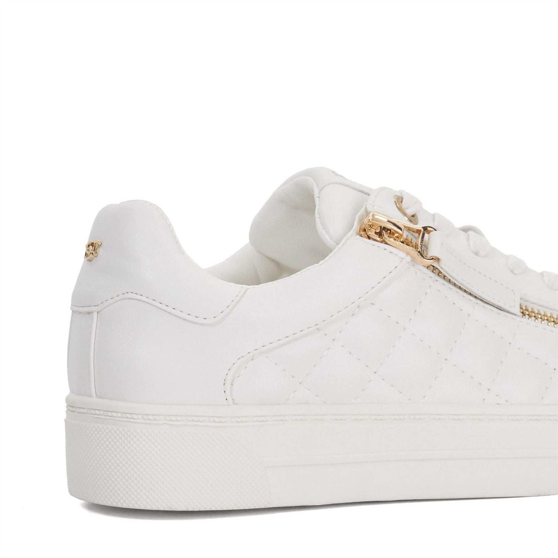 Dune London Quilted Flatform Lace Up Trainers