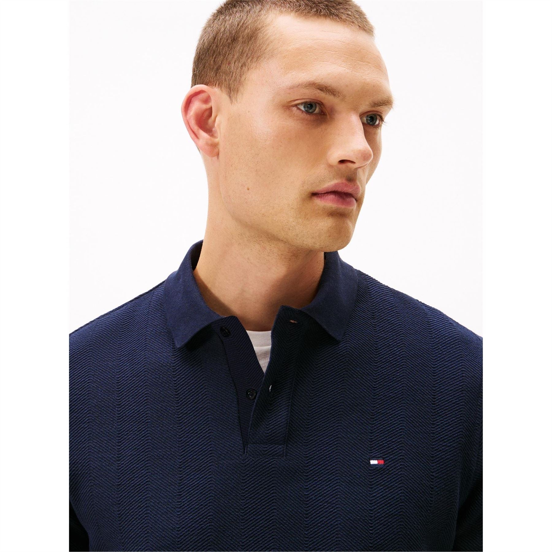 Tommy Hilfiger Herring Collared Neck Long Sleeve Polo Shirt