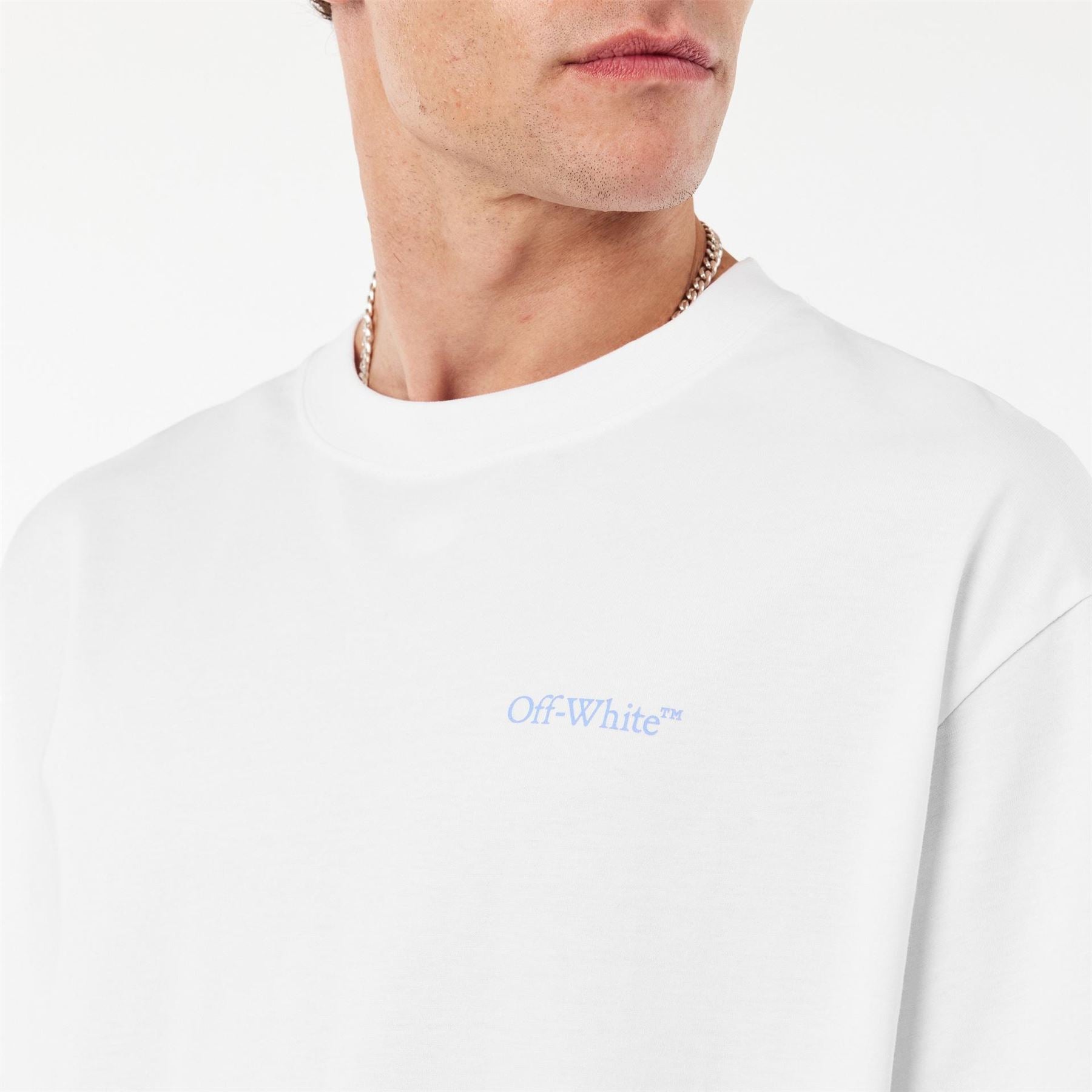 Off White Barber Skate Crew Neck Short Sleeve T-Shirt