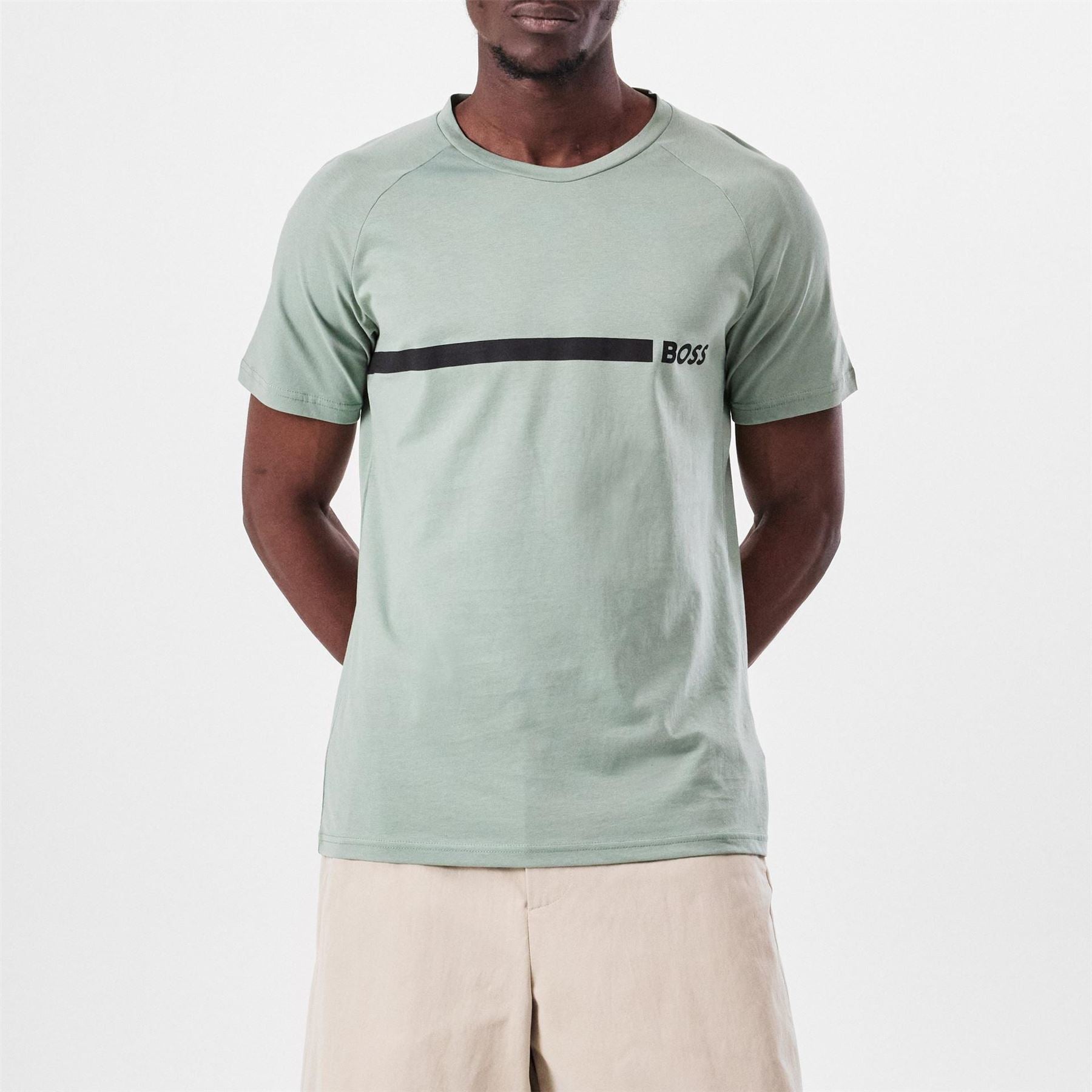 Boss Logo Cotton Short Sleeve Crew Neck Slim Fit T Shirt
