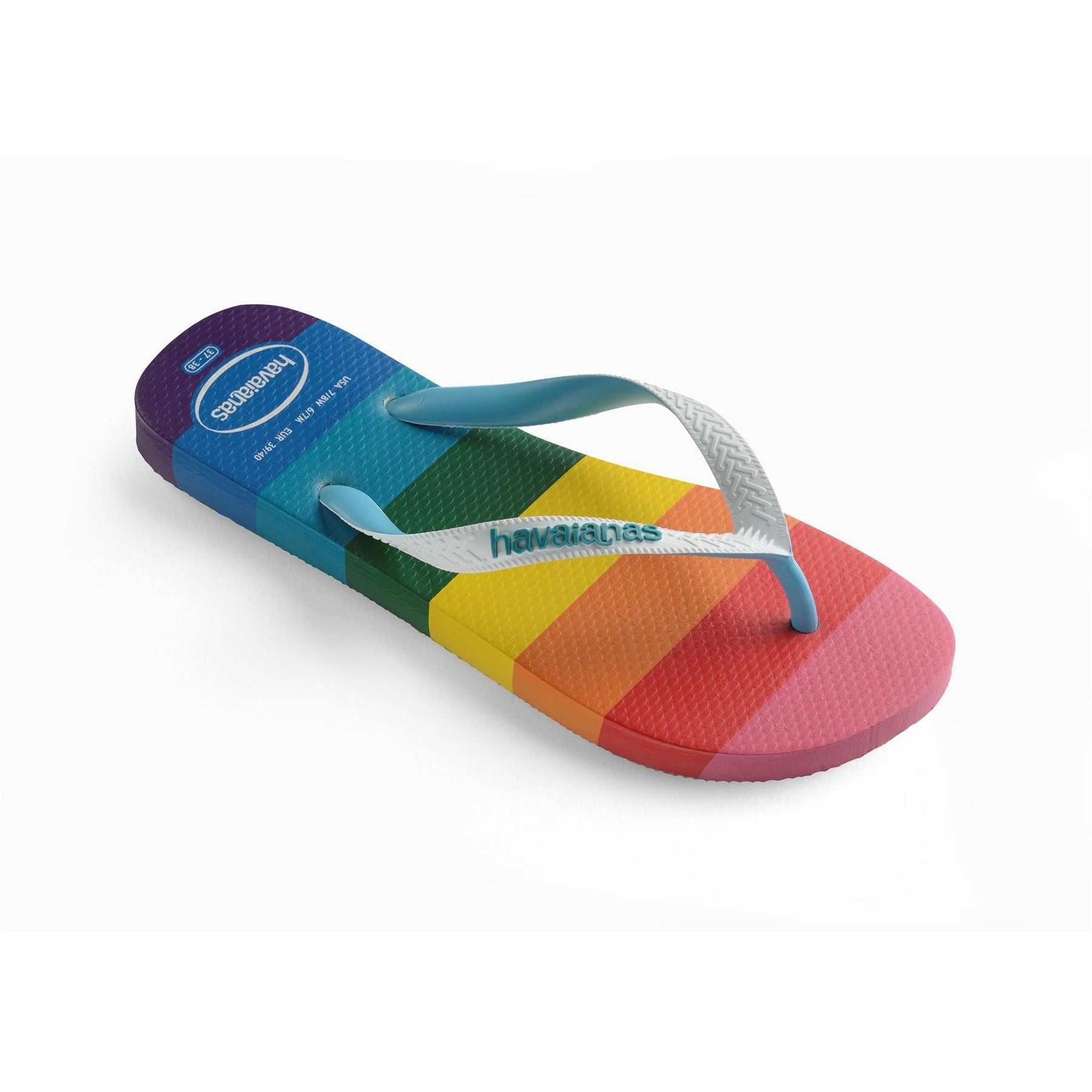 Havaianas Womens Hav. Top Pride Allover Blue 35 36 Flip Flops