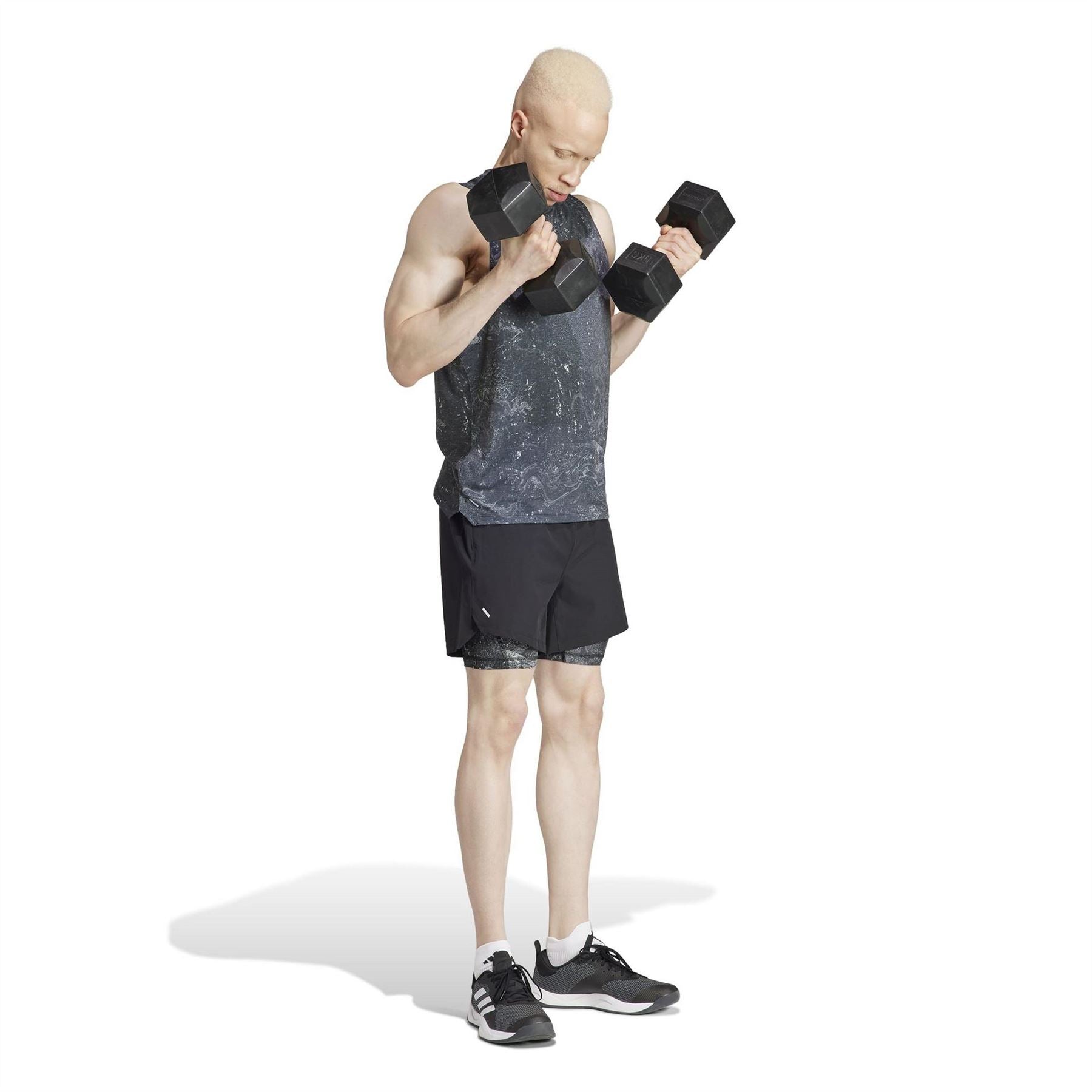 adidas Mens Workout Spray Dye Shorts Tracksuit Shorts