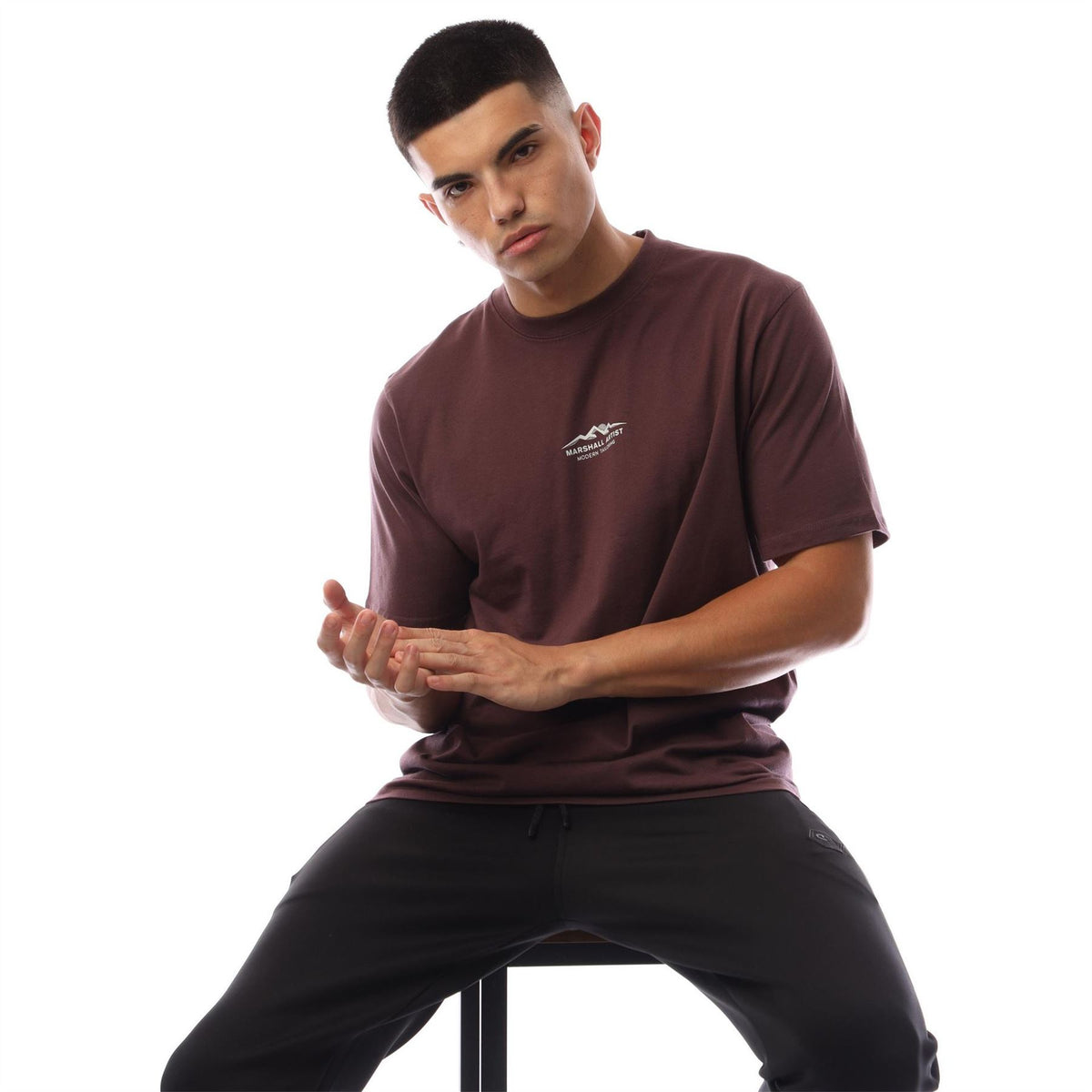 Marshall Artist Printed Logo Crew Neck Short Sleeve Jersey T-Shirt