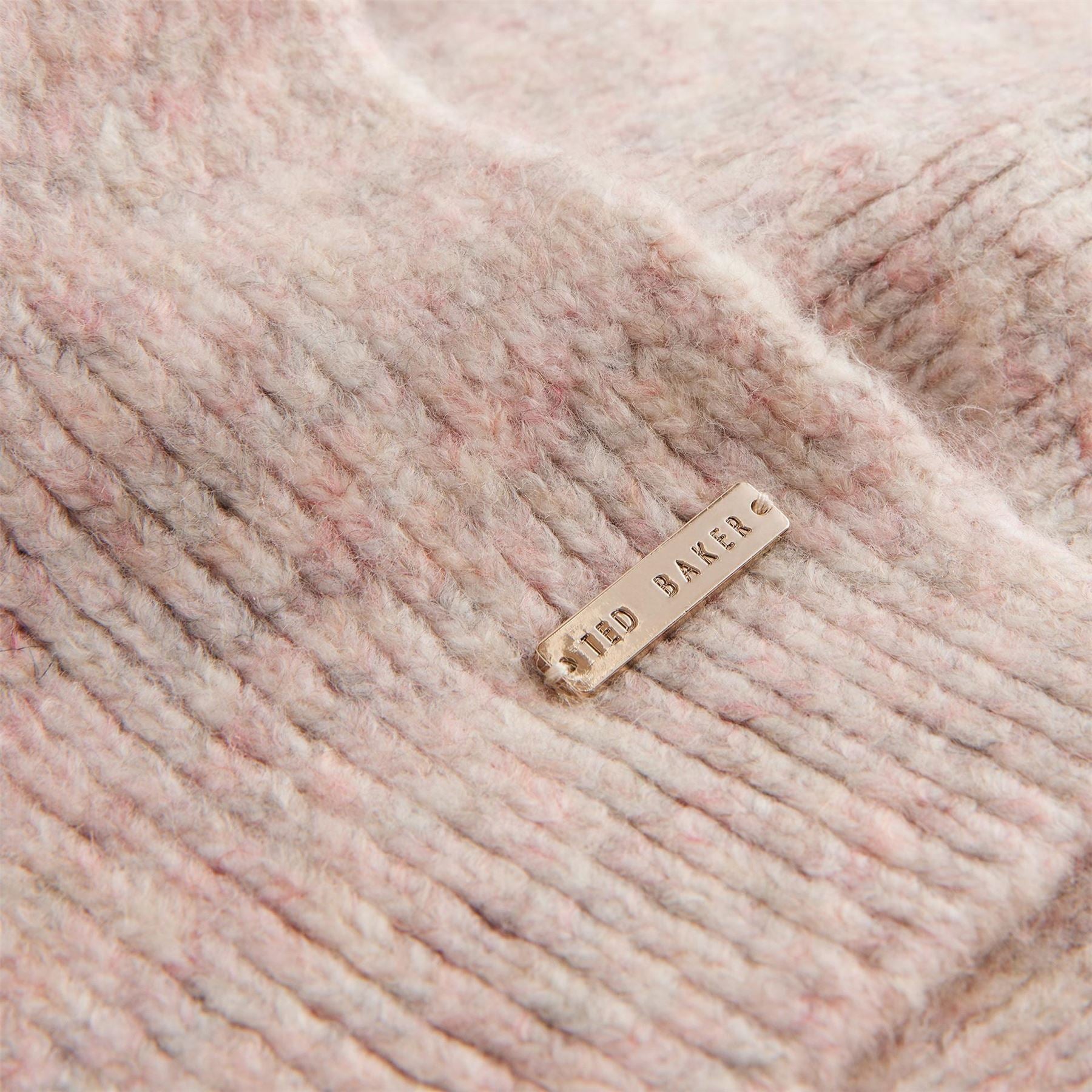 Ted Baker Ribbed Knit Scarf with Logo