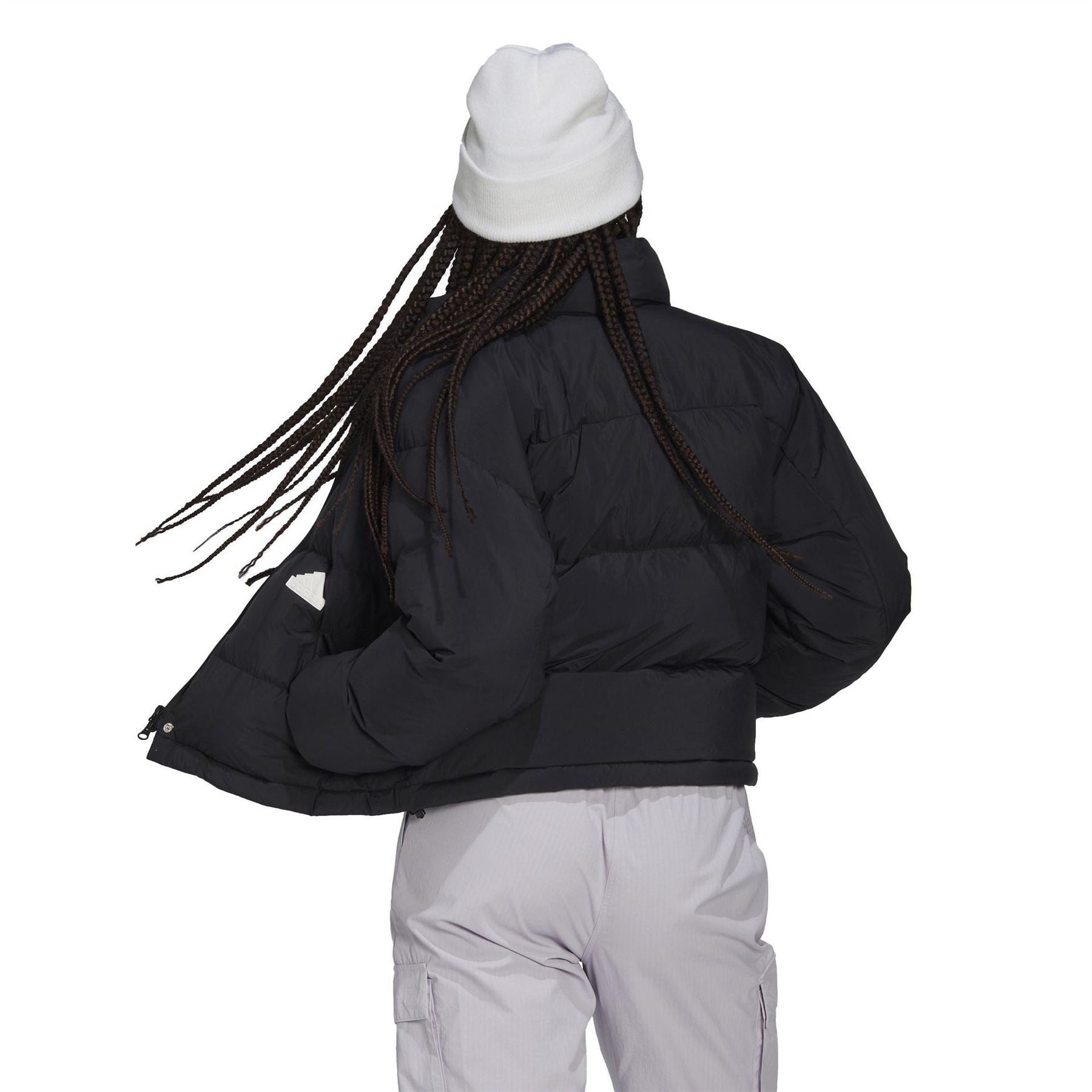 adidas High Neck Short Relaxed Fit Jacket