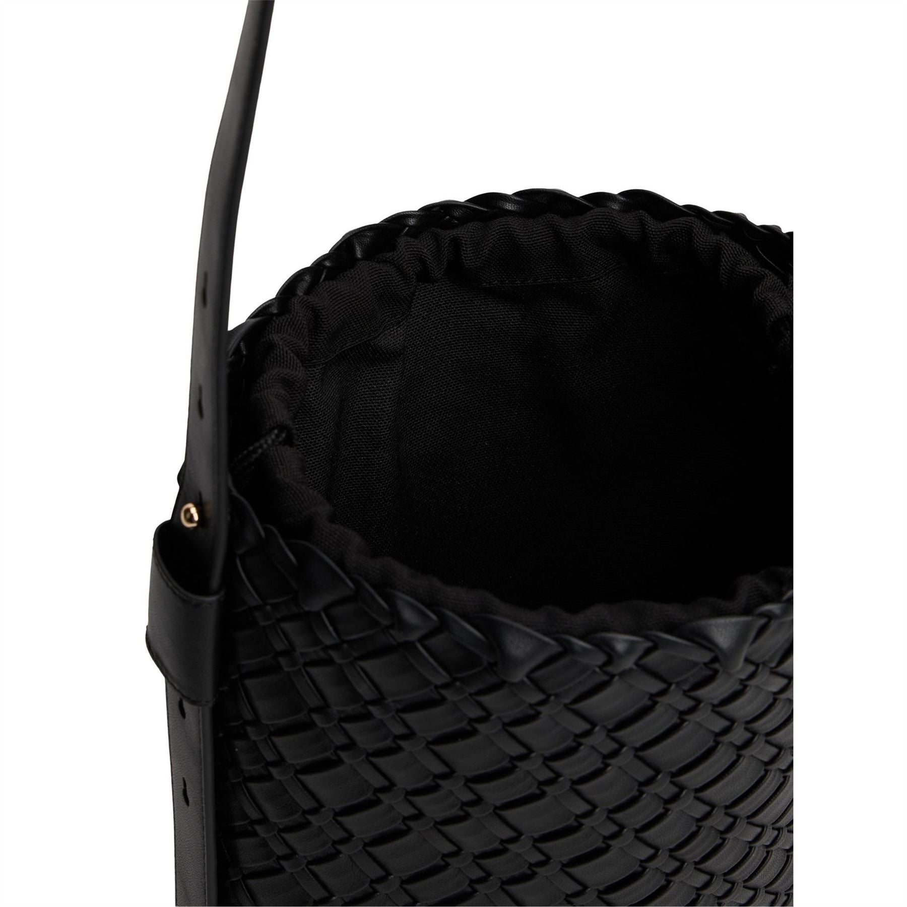 Tommy Hilfiger Basket Weave Woven Hobo Bag with Gold Tone Hardware